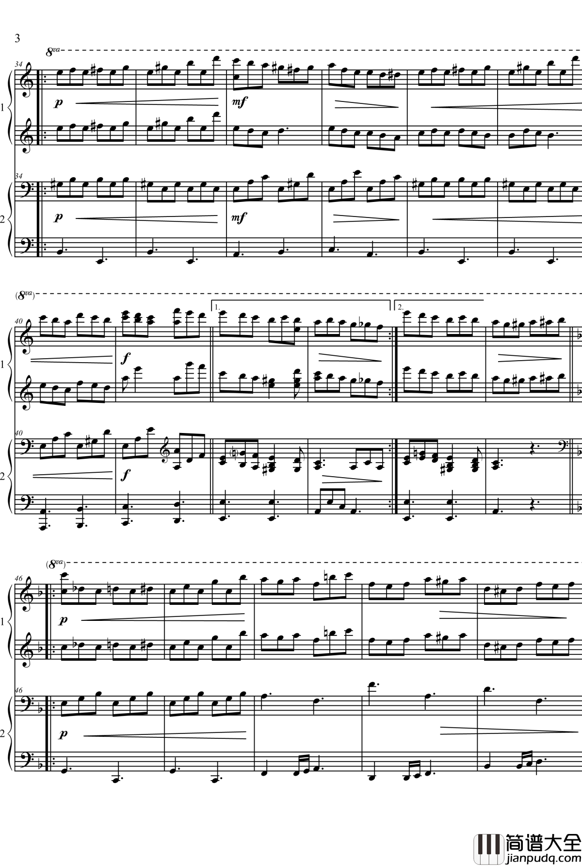 TARANTELLA_IN_3rd_CLASS钢琴谱_海上钢琴师