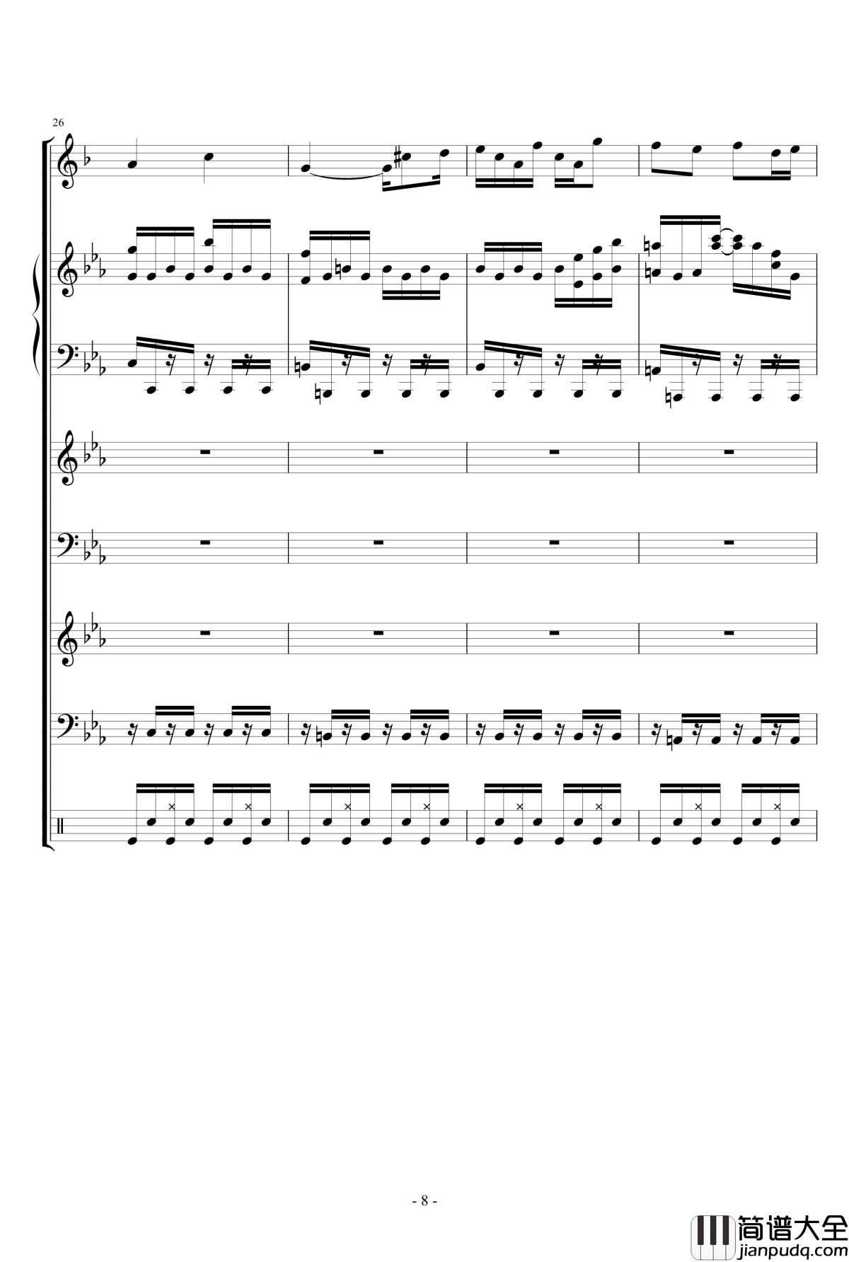 月に叢雲華に風钢琴谱_lujianxiang555