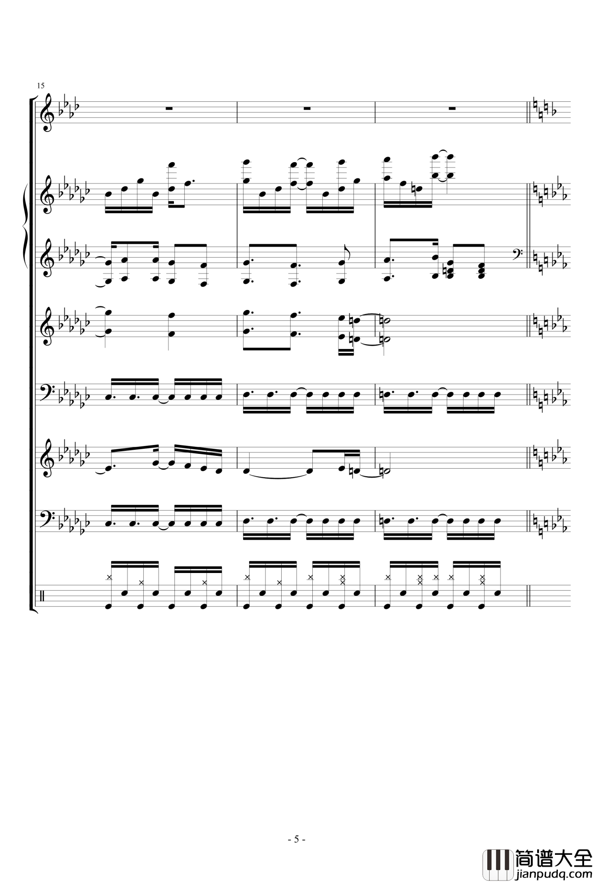 月に叢雲華に風钢琴谱_lujianxiang555