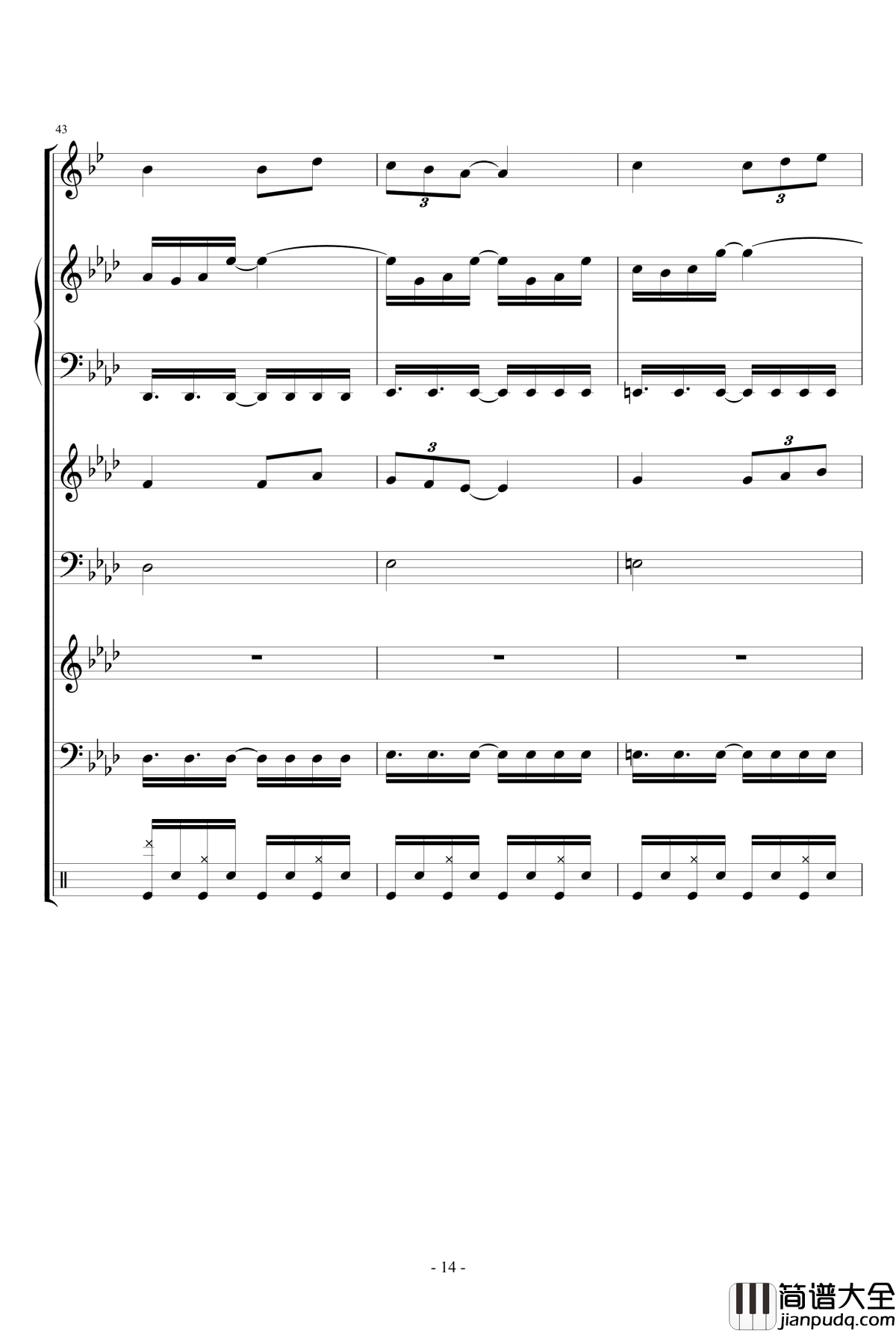 月に叢雲華に風钢琴谱_lujianxiang555