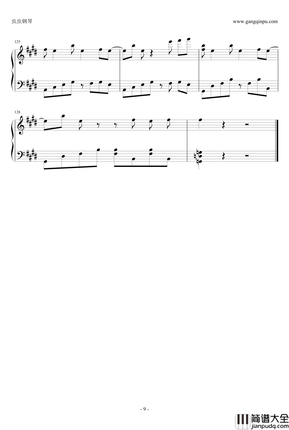 元气少女缘结神第二季OP钢琴谱_ENE_元气少女缘结神