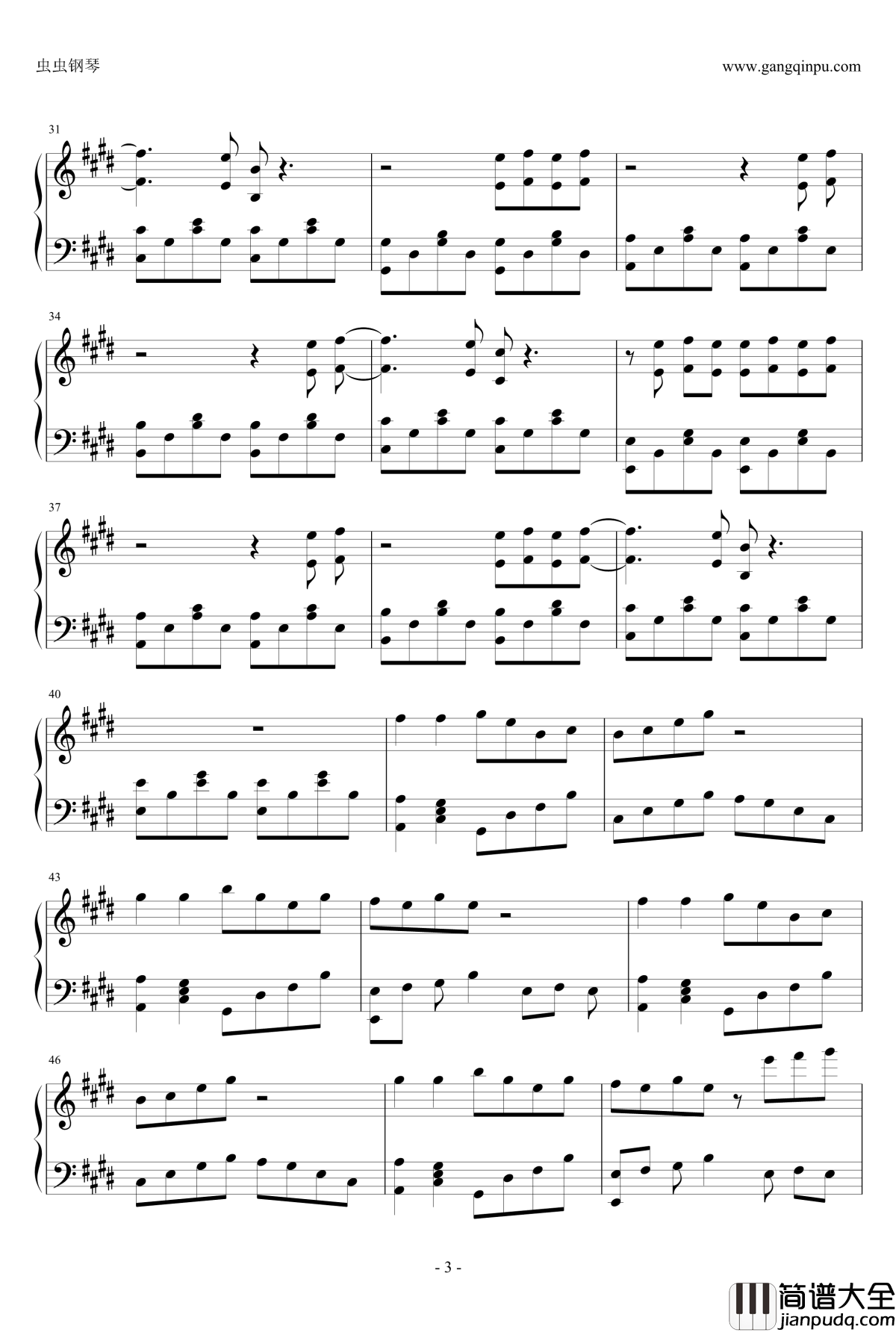 元气少女缘结神第二季OP钢琴谱_ENE_元气少女缘结神