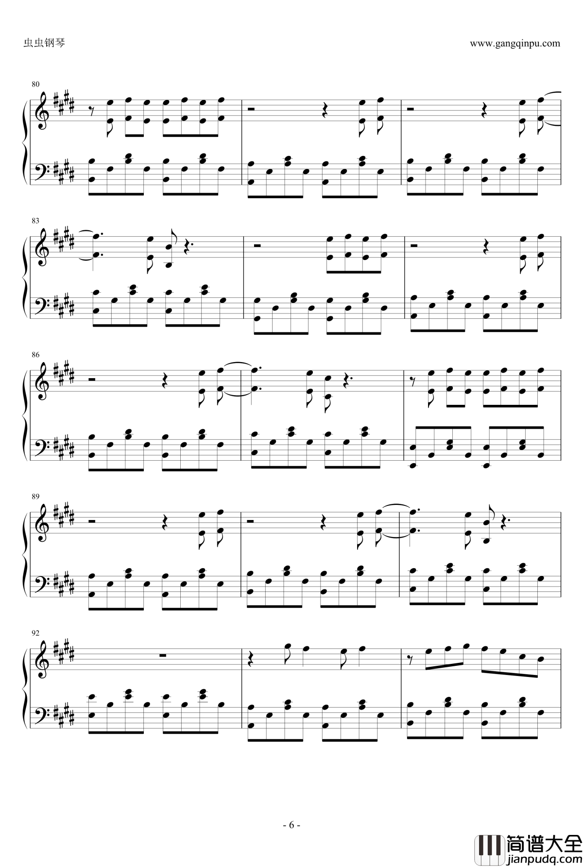 元气少女缘结神第二季OP钢琴谱_ENE_元气少女缘结神