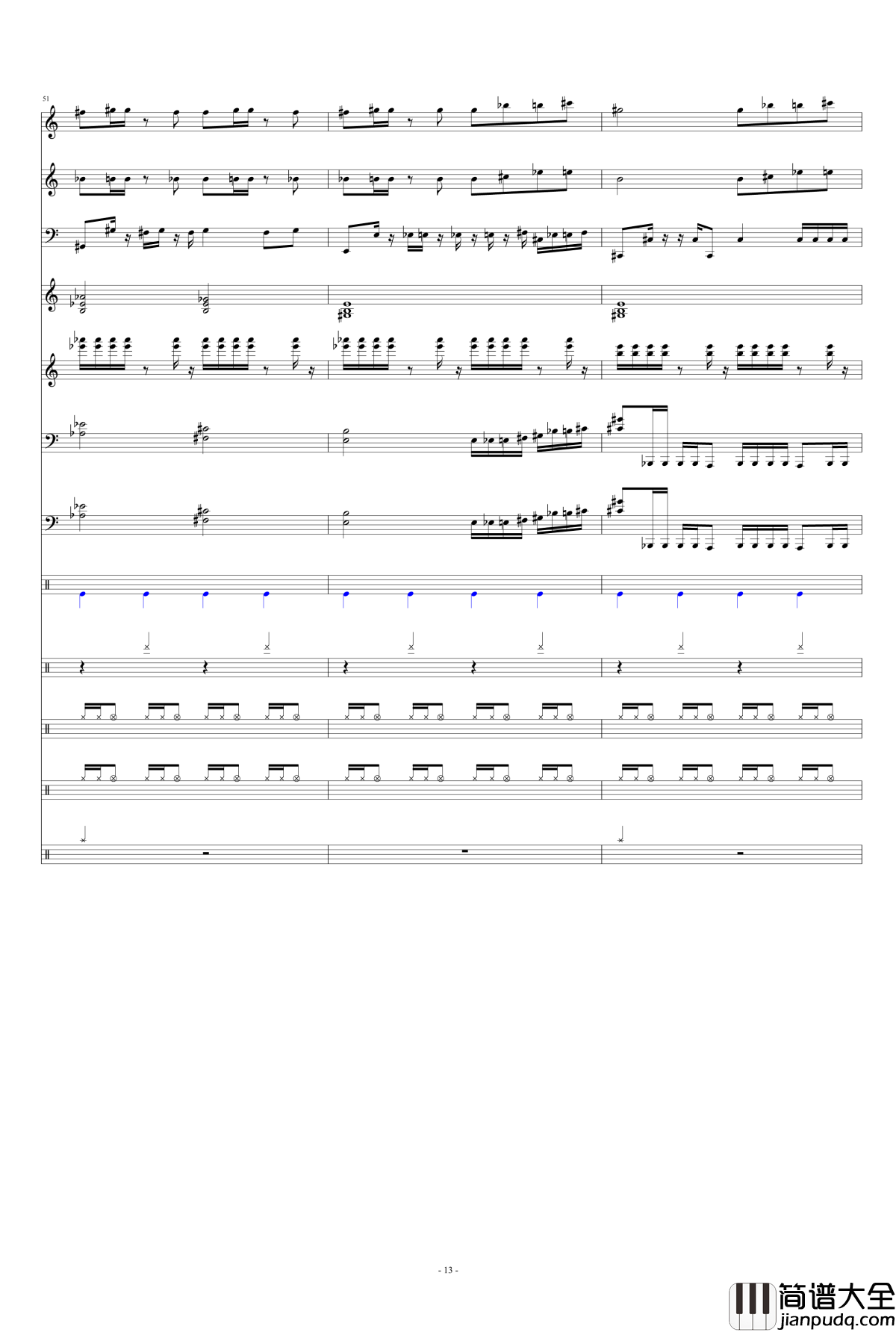 Only_my_railgun钢琴谱_总谱_fripSide