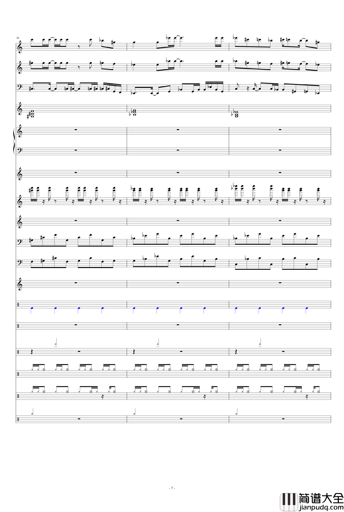 Only_my_railgun钢琴谱_总谱_fripSide