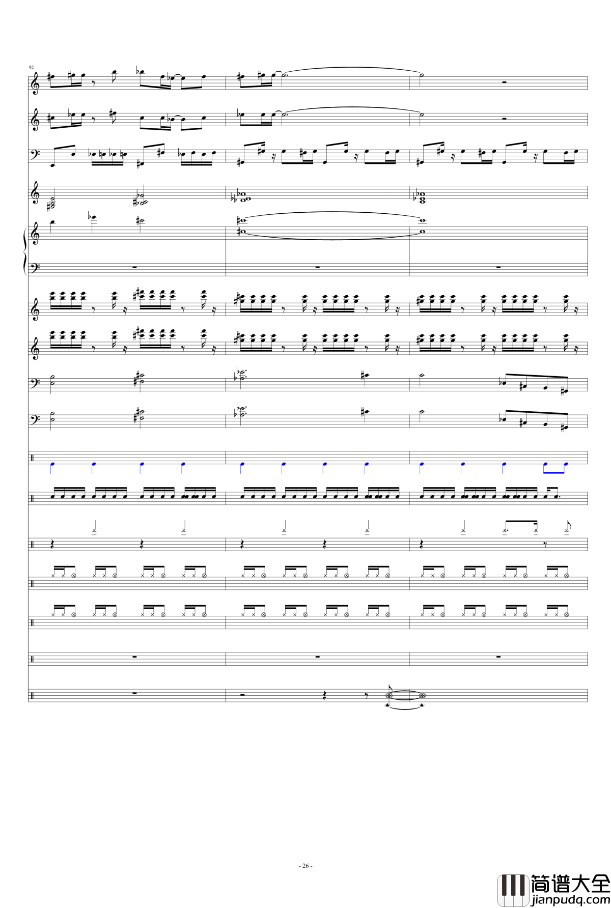 Only_my_railgun钢琴谱_总谱_fripSide