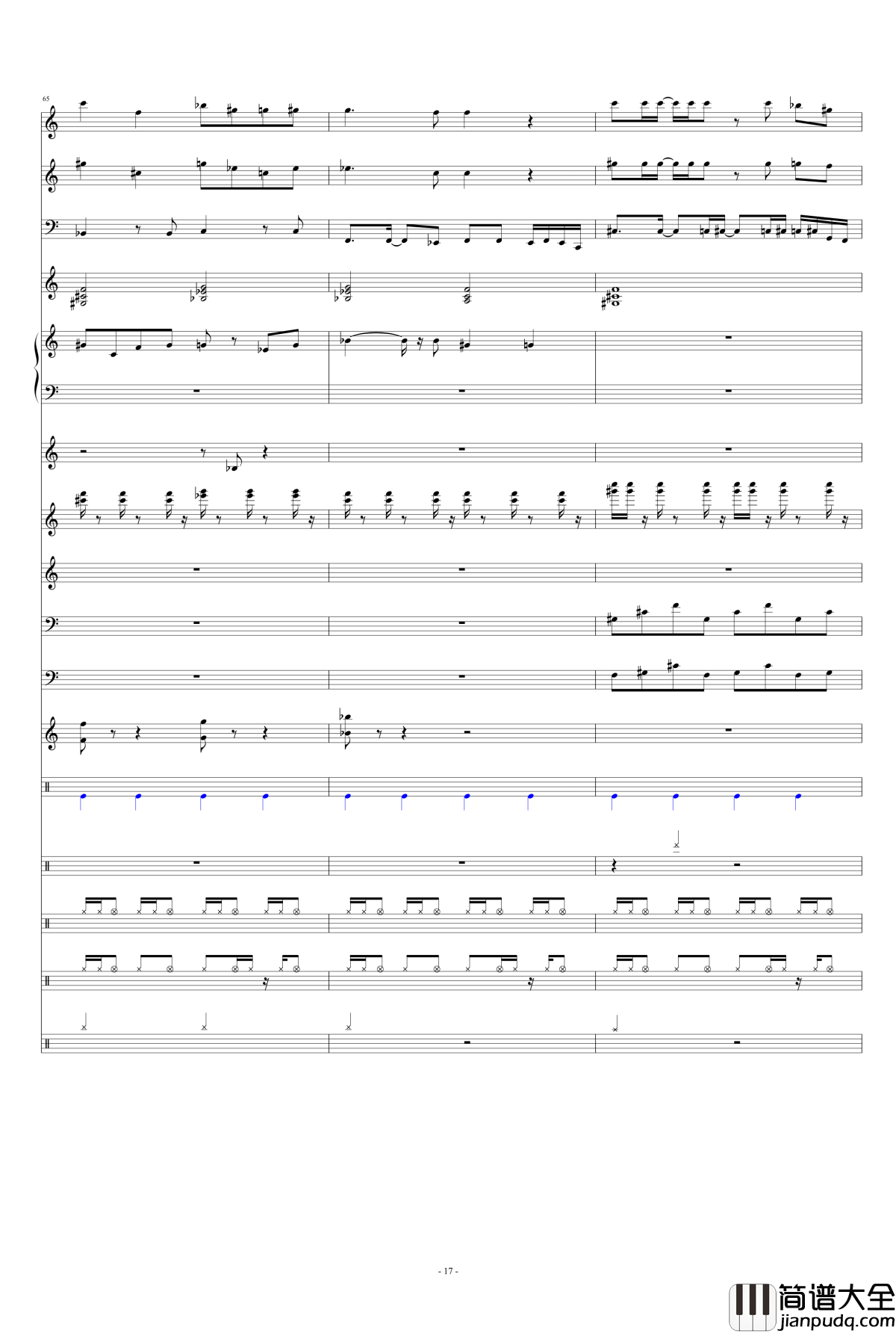 Only_my_railgun钢琴谱_总谱_fripSide