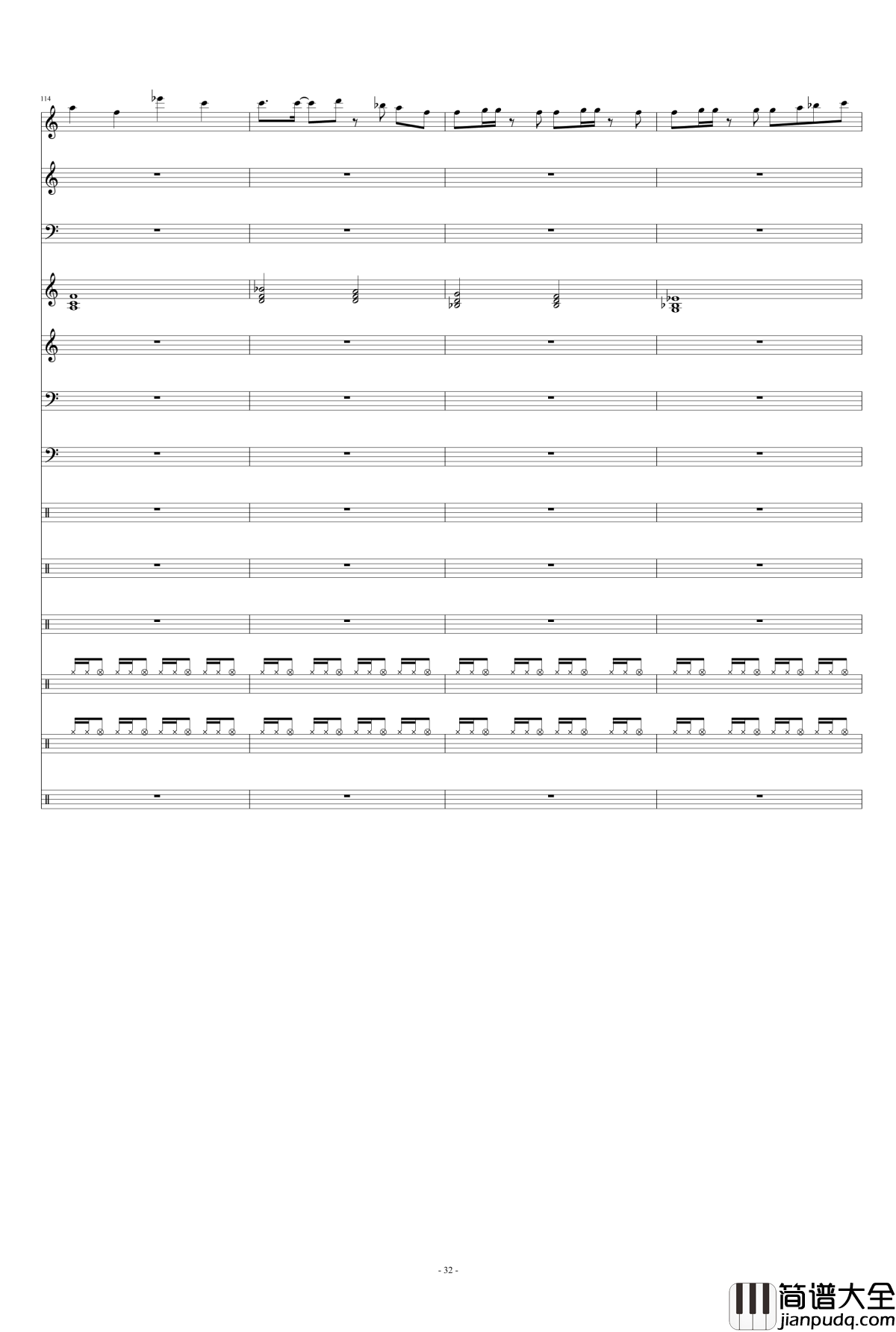 Only_my_railgun钢琴谱_总谱_fripSide