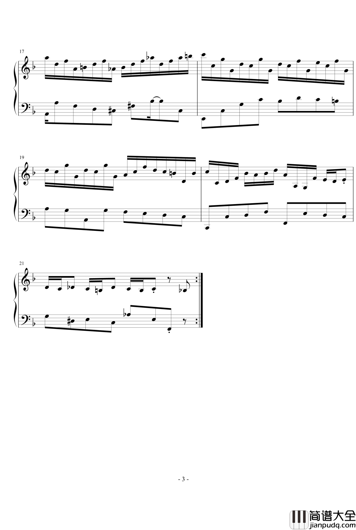 追随巴赫的脚步循环曲5钢琴谱_流行追梦人