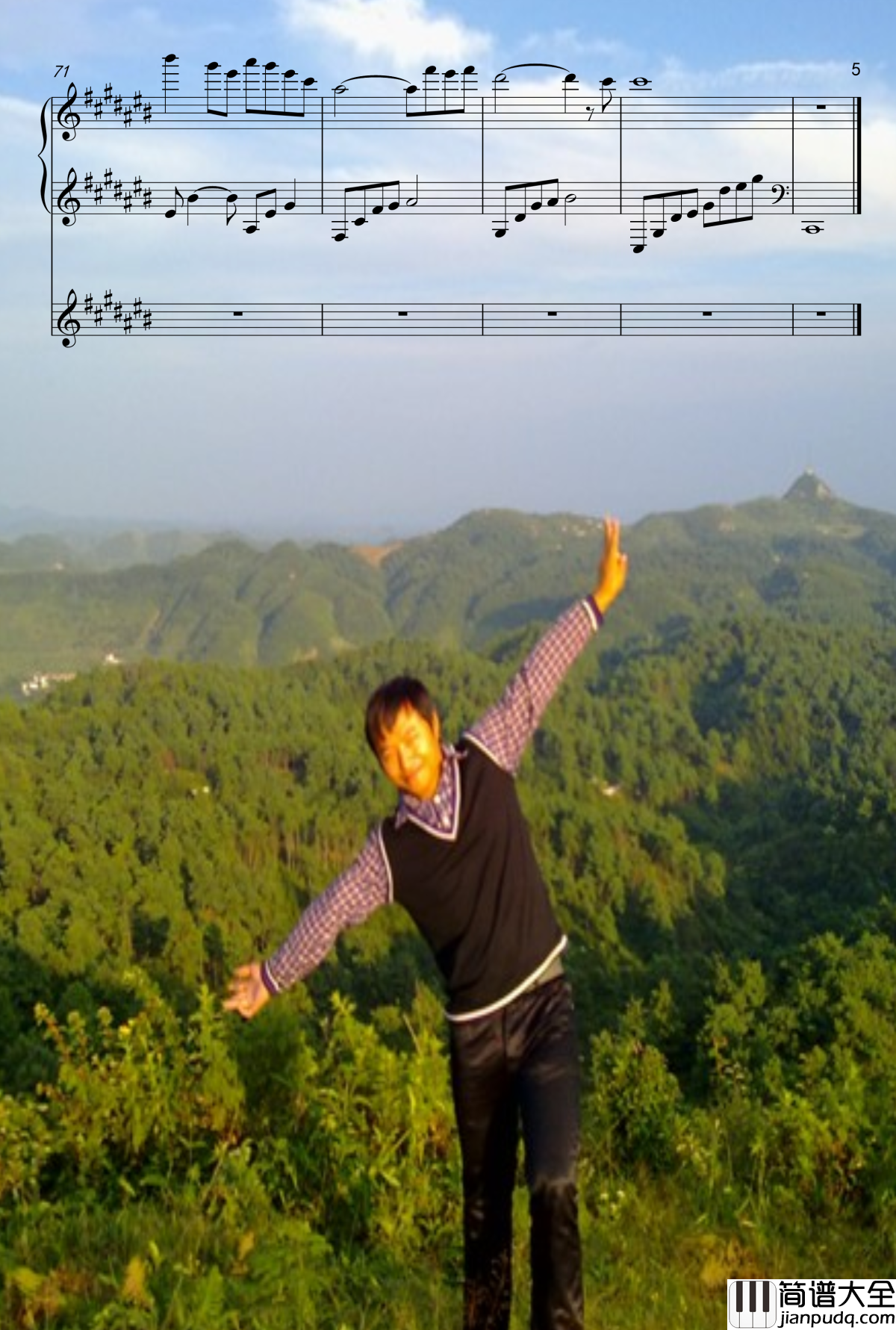 时光的河流钢琴谱_建峰