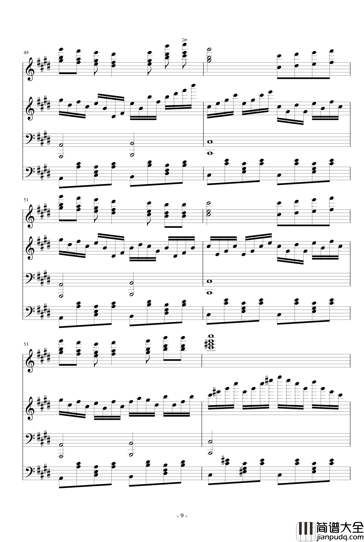 极品钢琴高手练习曲1钢琴谱_晴空之歌_瑜乐星