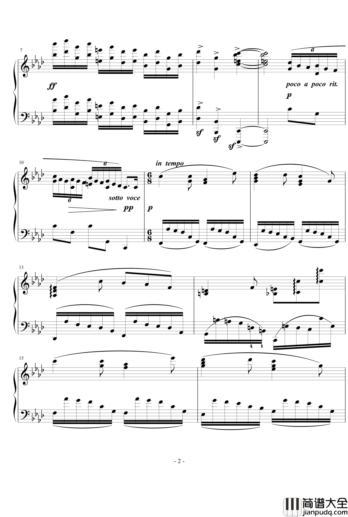 随想曲3钢琴谱_nyride