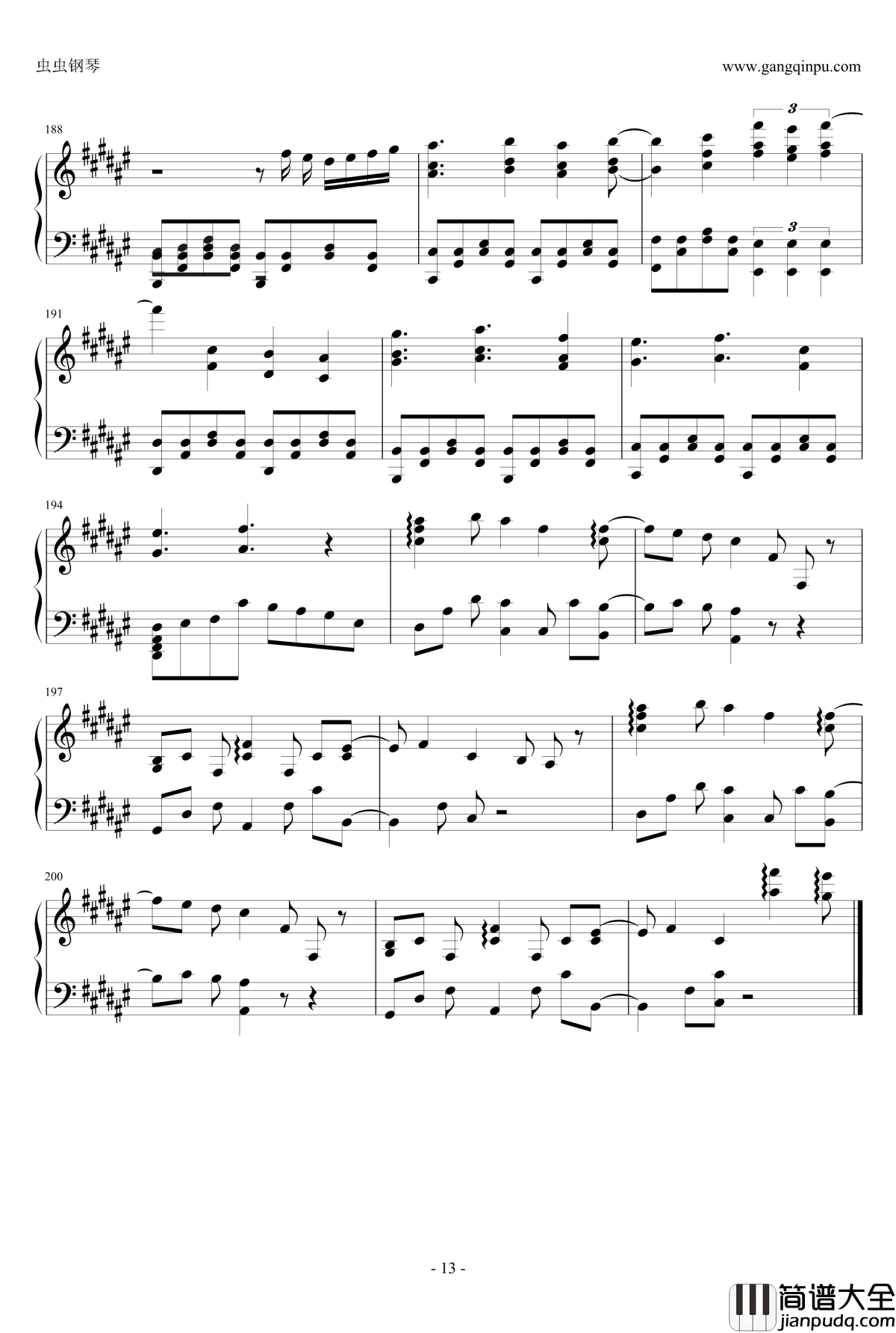 魔法少女伊莉雅op钢琴谱_Starlog_ENE