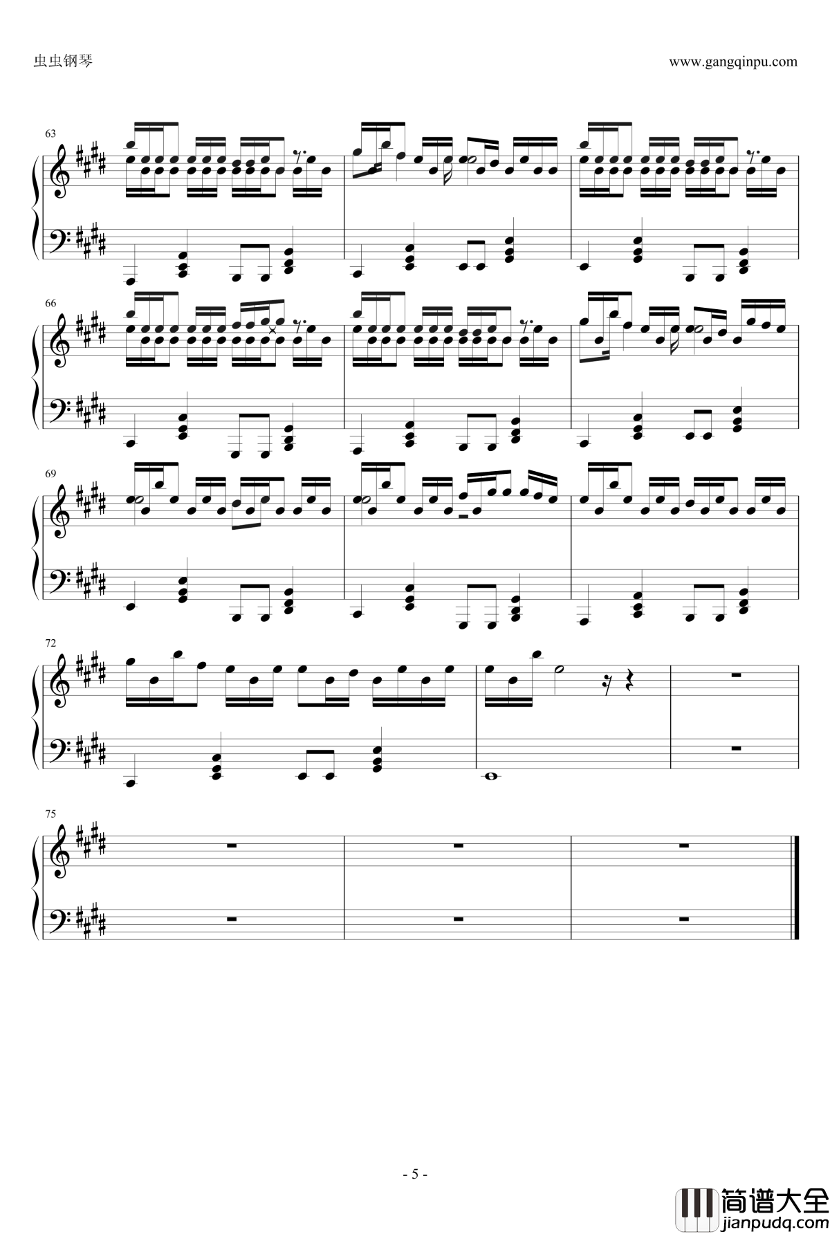 轻飘飘钢琴谱_ふわふわ_动漫