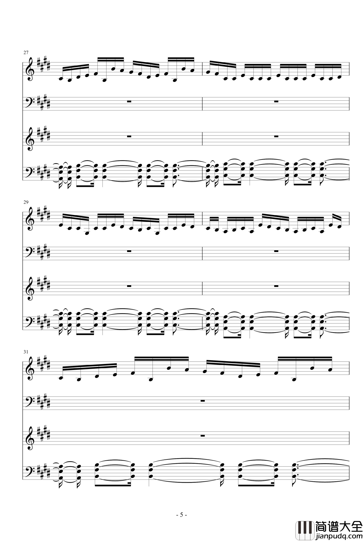 薇雨之诗大杂烩钢琴谱_陌兰&净心_薇雨陌兰