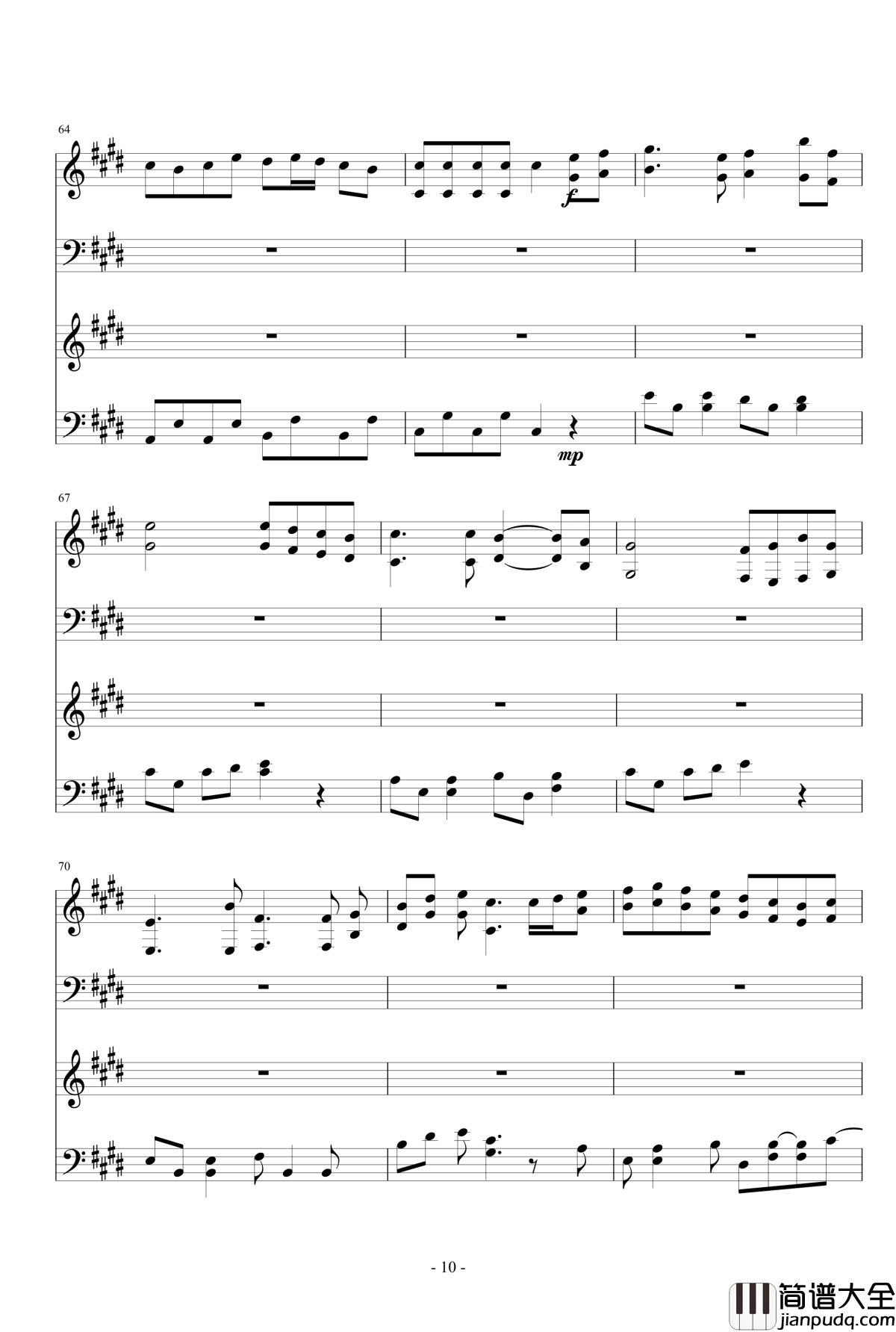 薇雨之诗大杂烩钢琴谱_陌兰&净心_薇雨陌兰