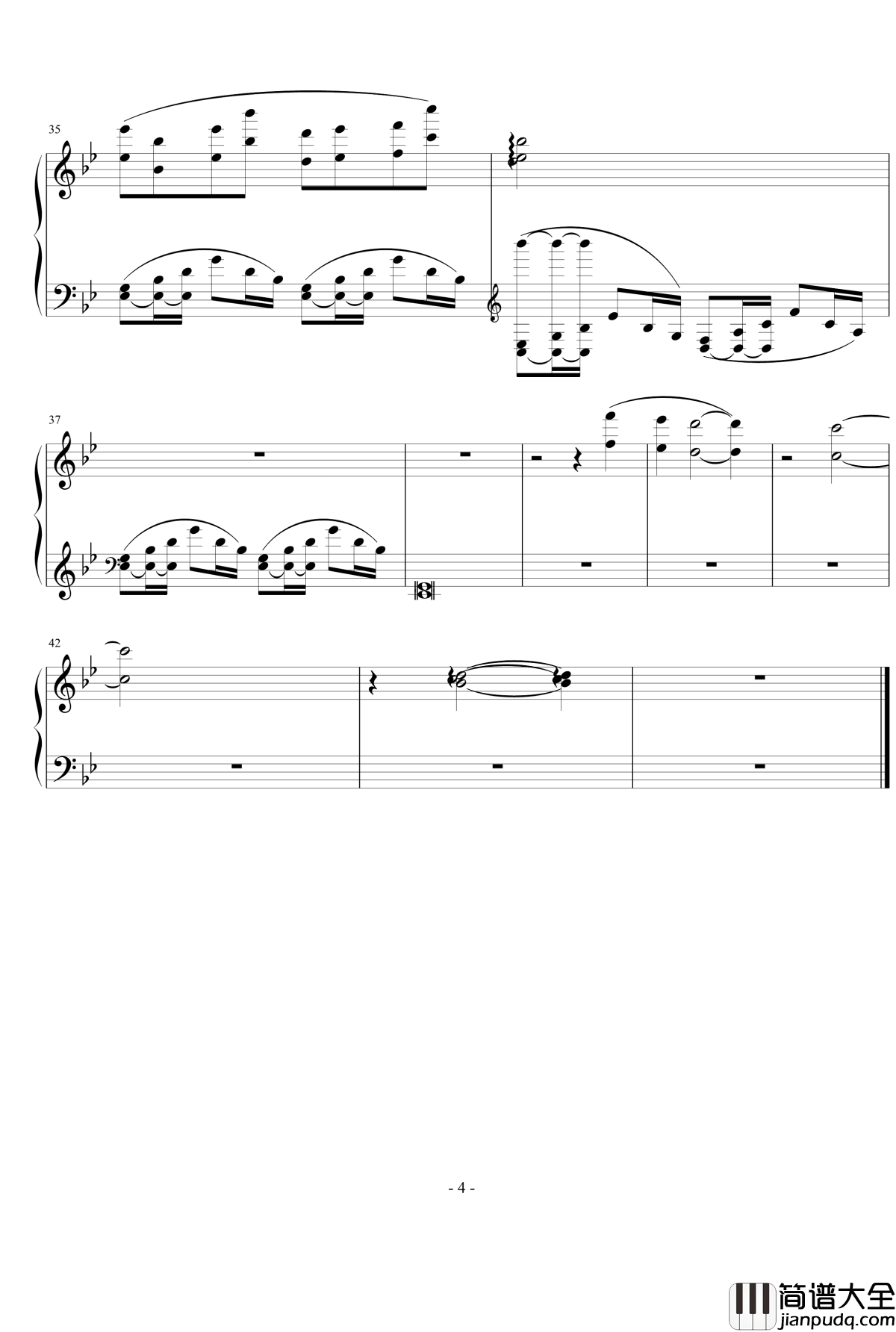 夏律钢琴谱_薇雨陌兰