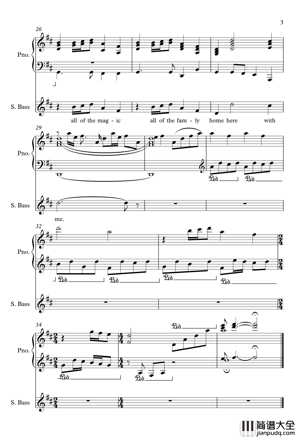 小鬼当家theme钢琴谱_小鬼当家