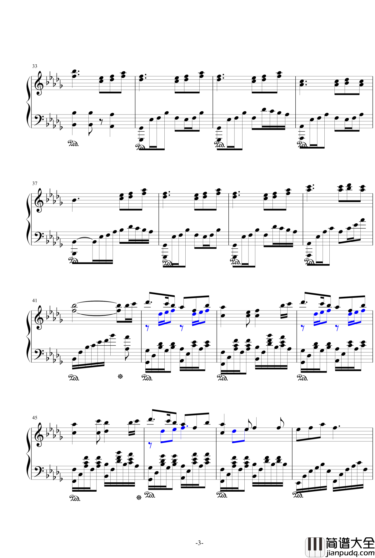 锦鲤抄钢琴谱_灰原哀