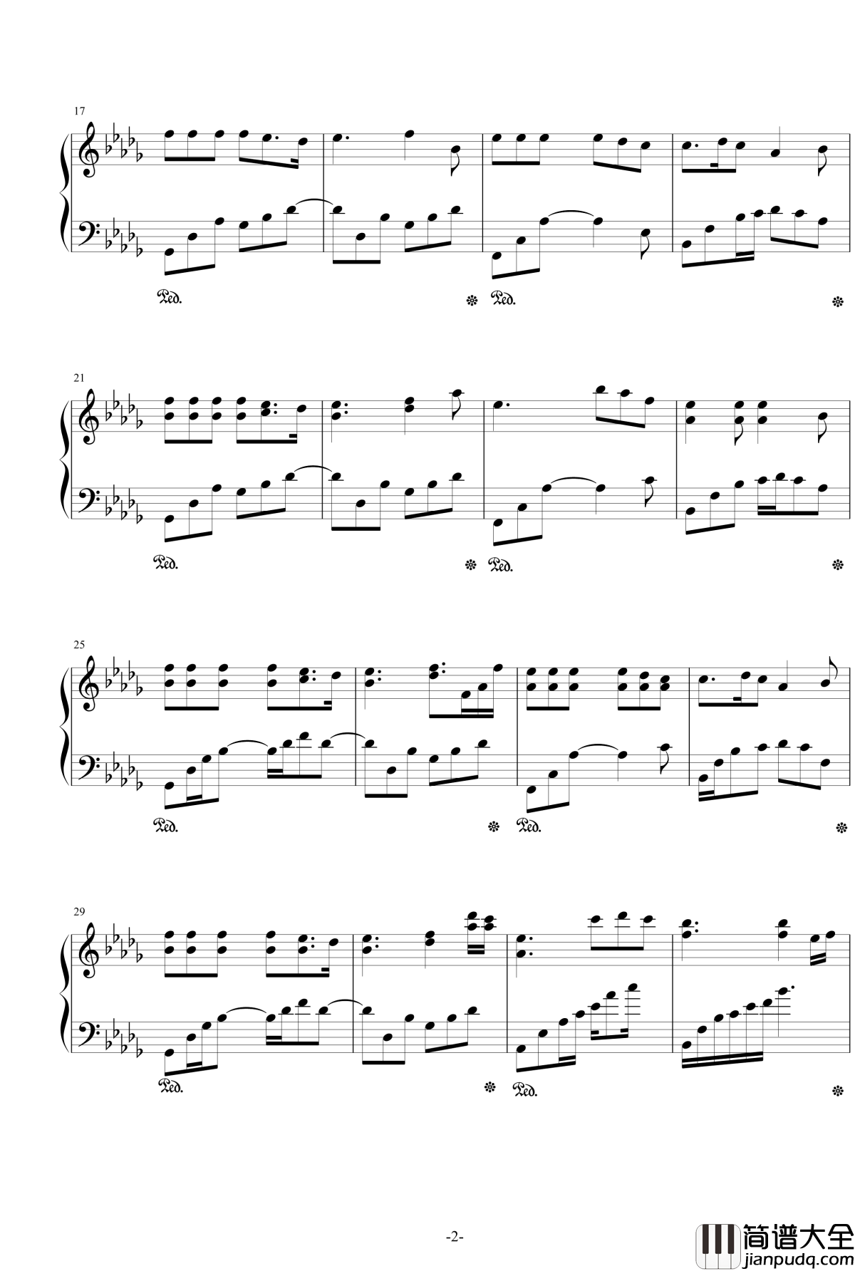 锦鲤抄钢琴谱_灰原哀