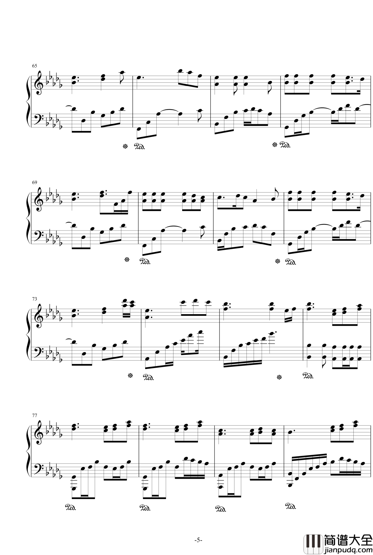 锦鲤抄钢琴谱_灰原哀