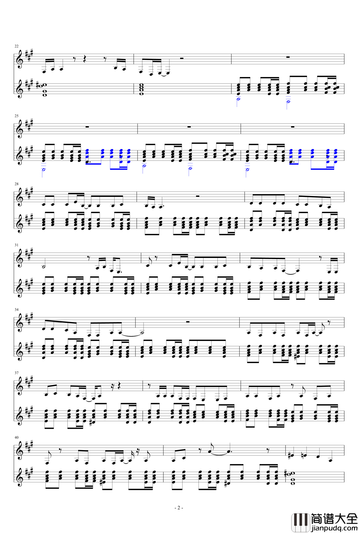 忘记歌词钢琴谱_陈奕迅