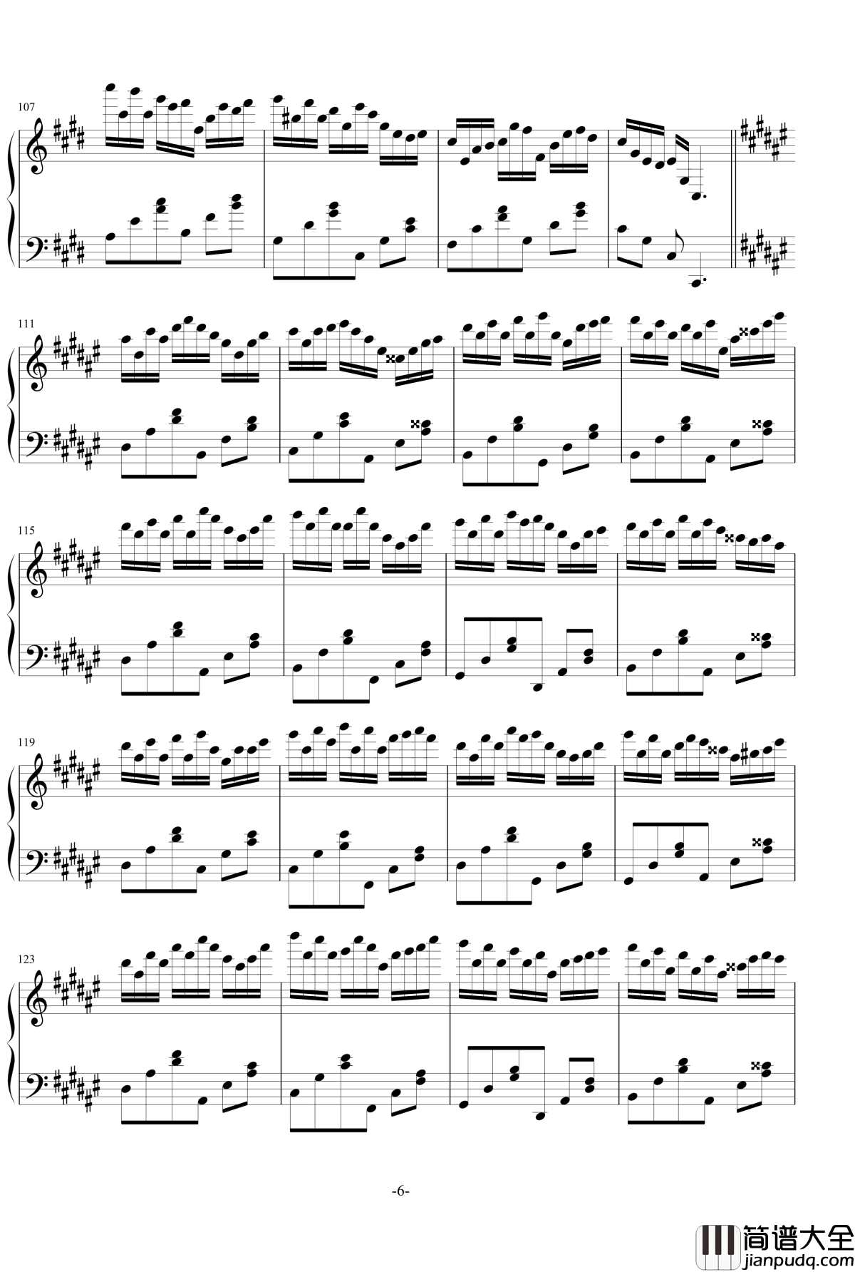 梦幻曲7孤独钢琴谱_as2134