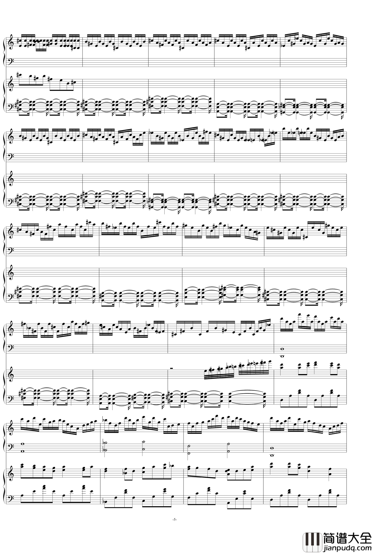 悲伤の落枫记忆钢琴谱_as2134