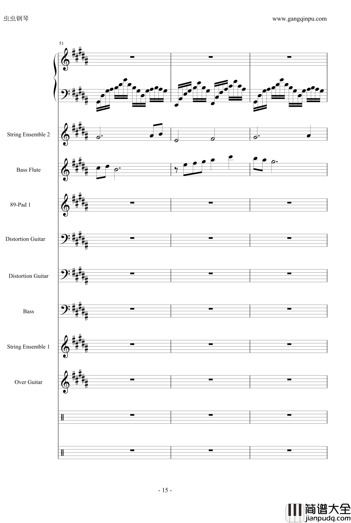 亡灵序曲钢琴谱_总谱_魔兽争霸