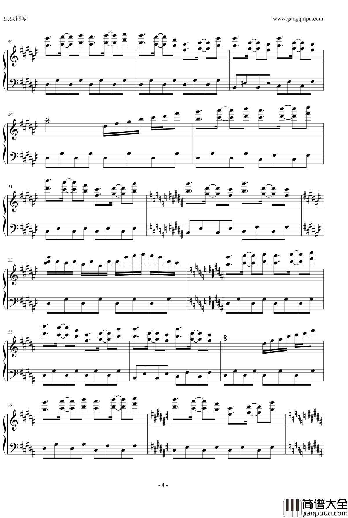 サニールチルフレクション钢琴谱_東方三月精_zun