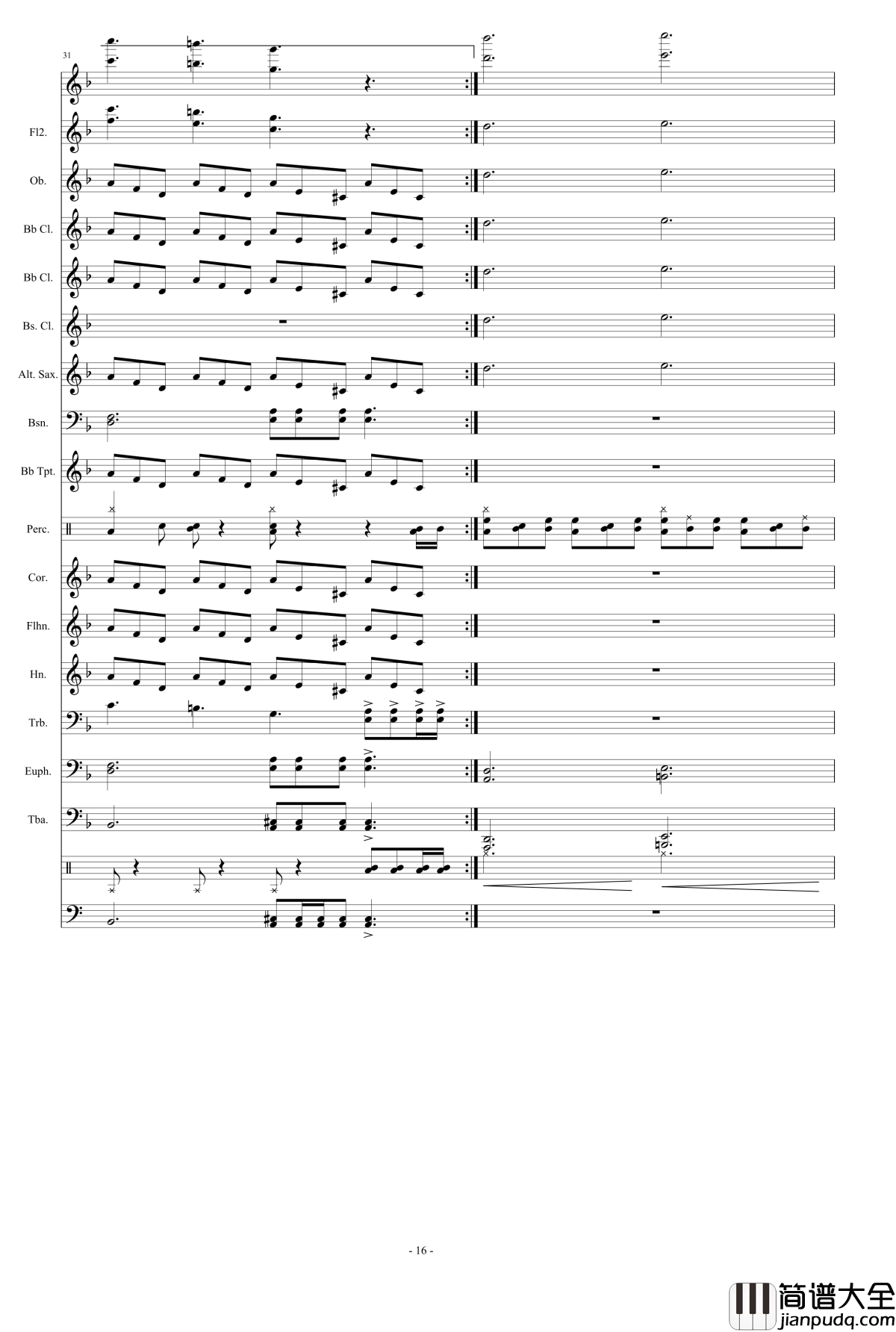 浮夸钢琴谱_管乐总谱_陈奕迅