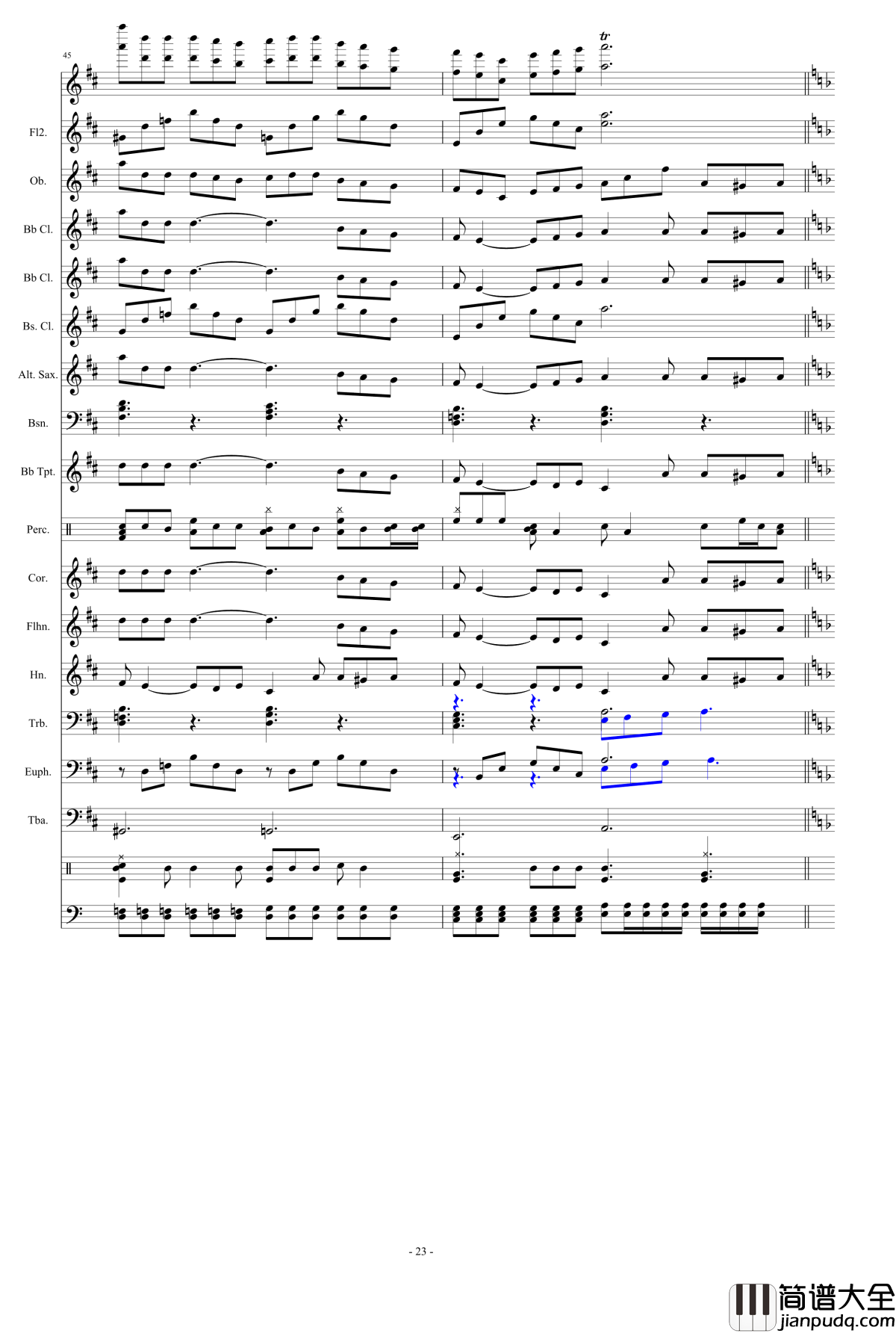 浮夸钢琴谱_管乐总谱_陈奕迅