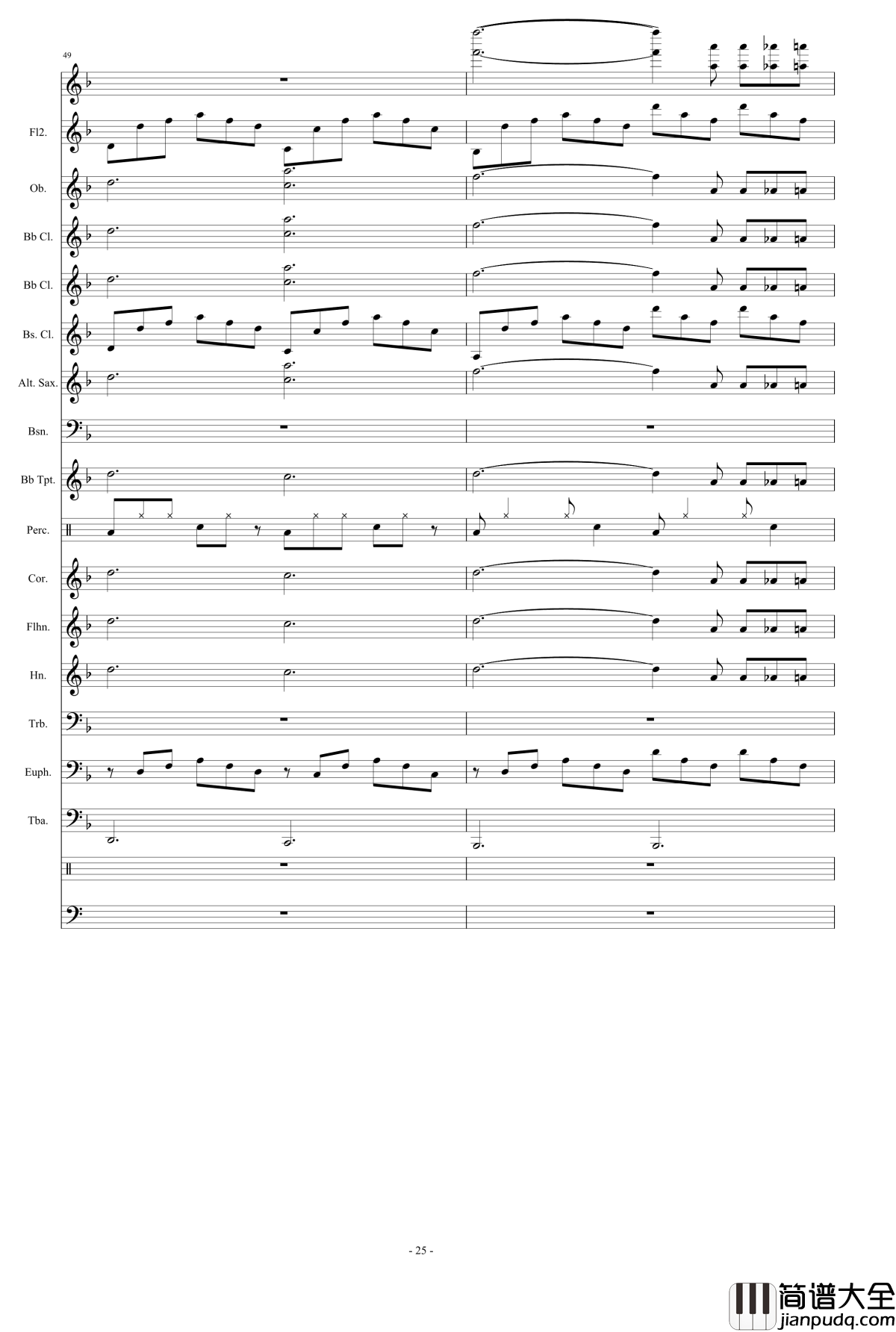 浮夸钢琴谱_管乐总谱_陈奕迅