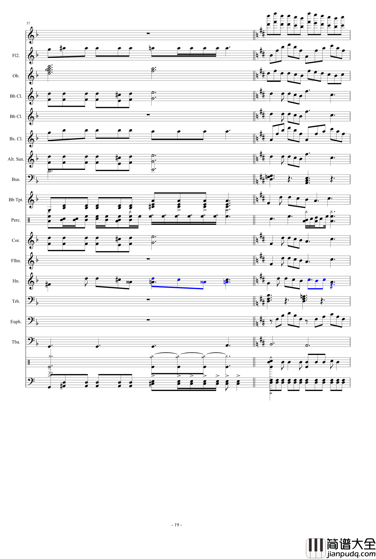 浮夸钢琴谱_管乐总谱_陈奕迅