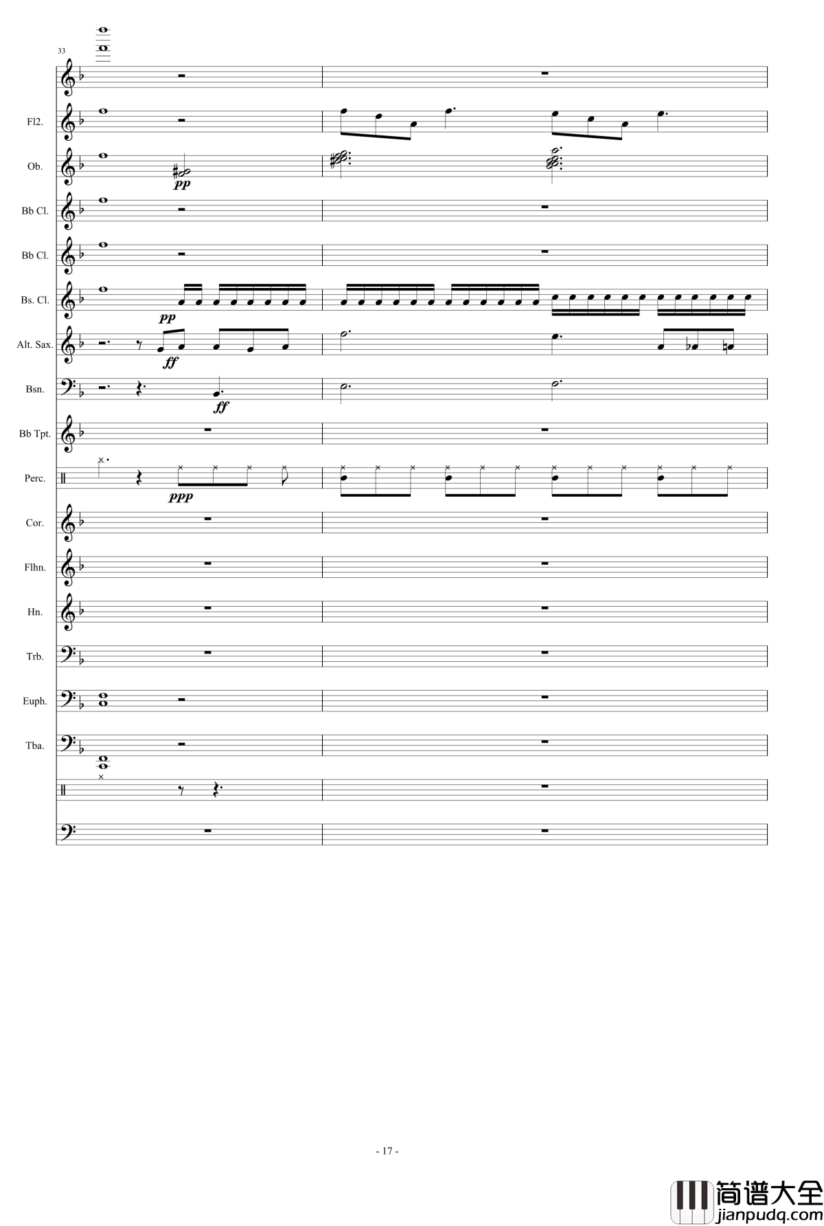 浮夸钢琴谱_管乐总谱_陈奕迅