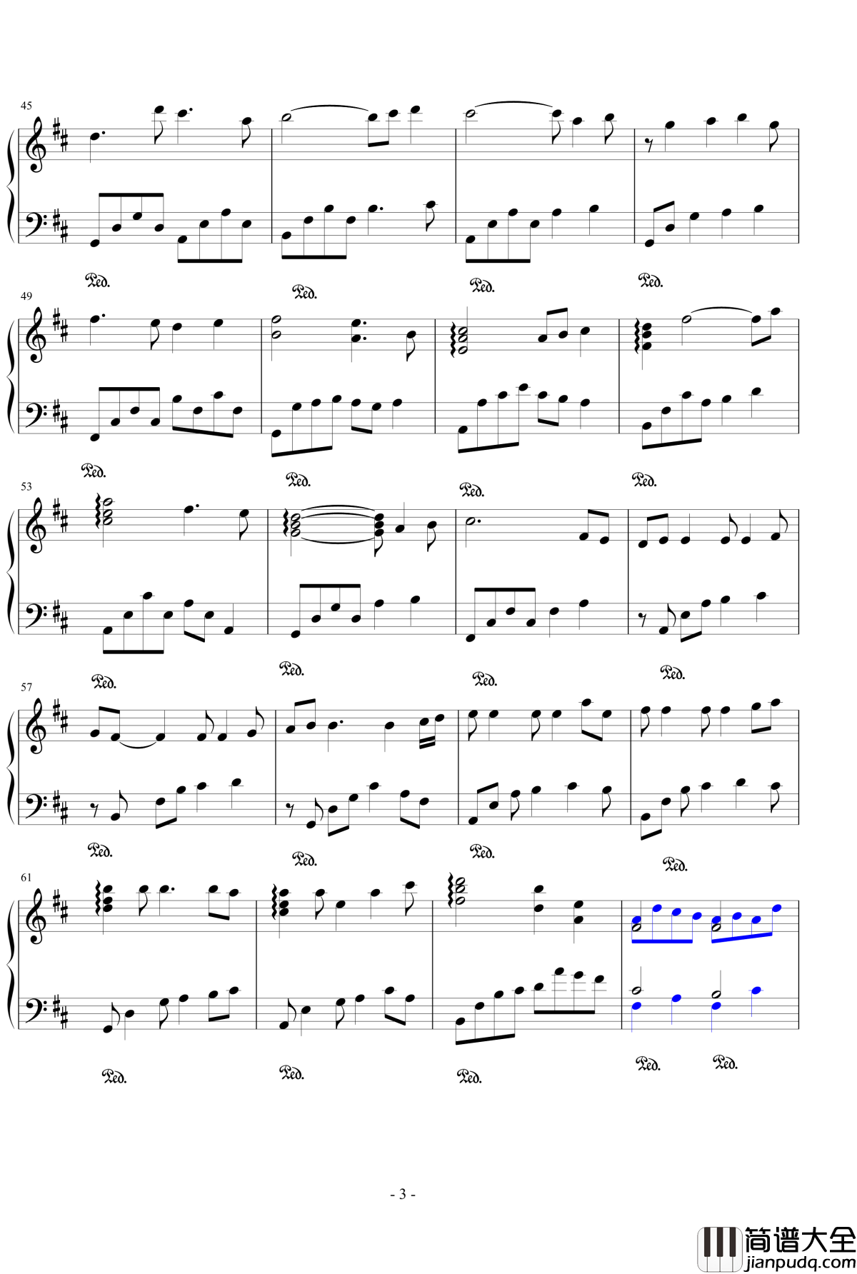 祝福钢琴谱_2506022491