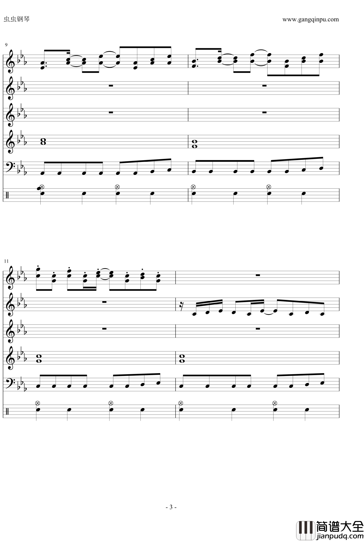 恶魔城自制BGM钢琴谱_恶魔城