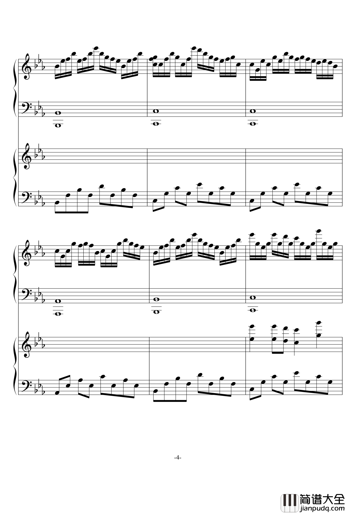 悲伤の日暮记忆钢琴谱_as2134