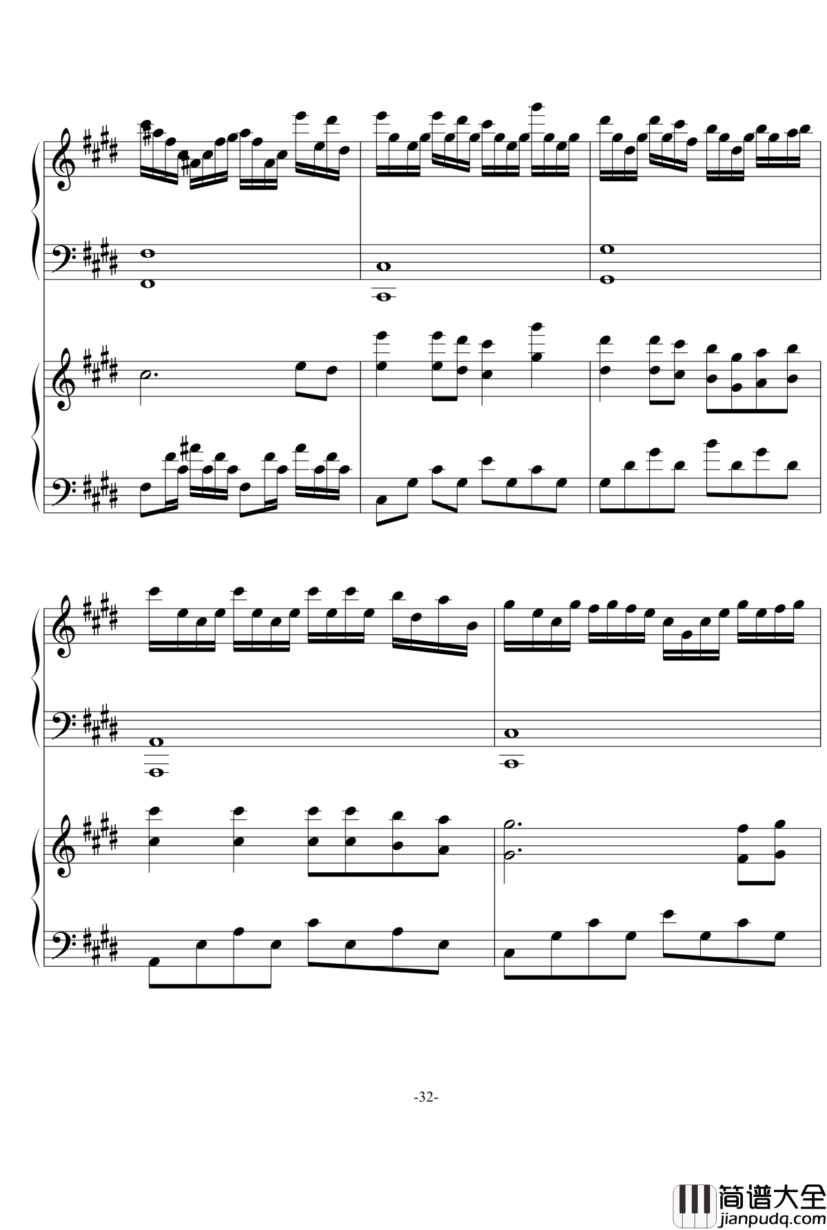 悲伤の日暮记忆钢琴谱_as2134