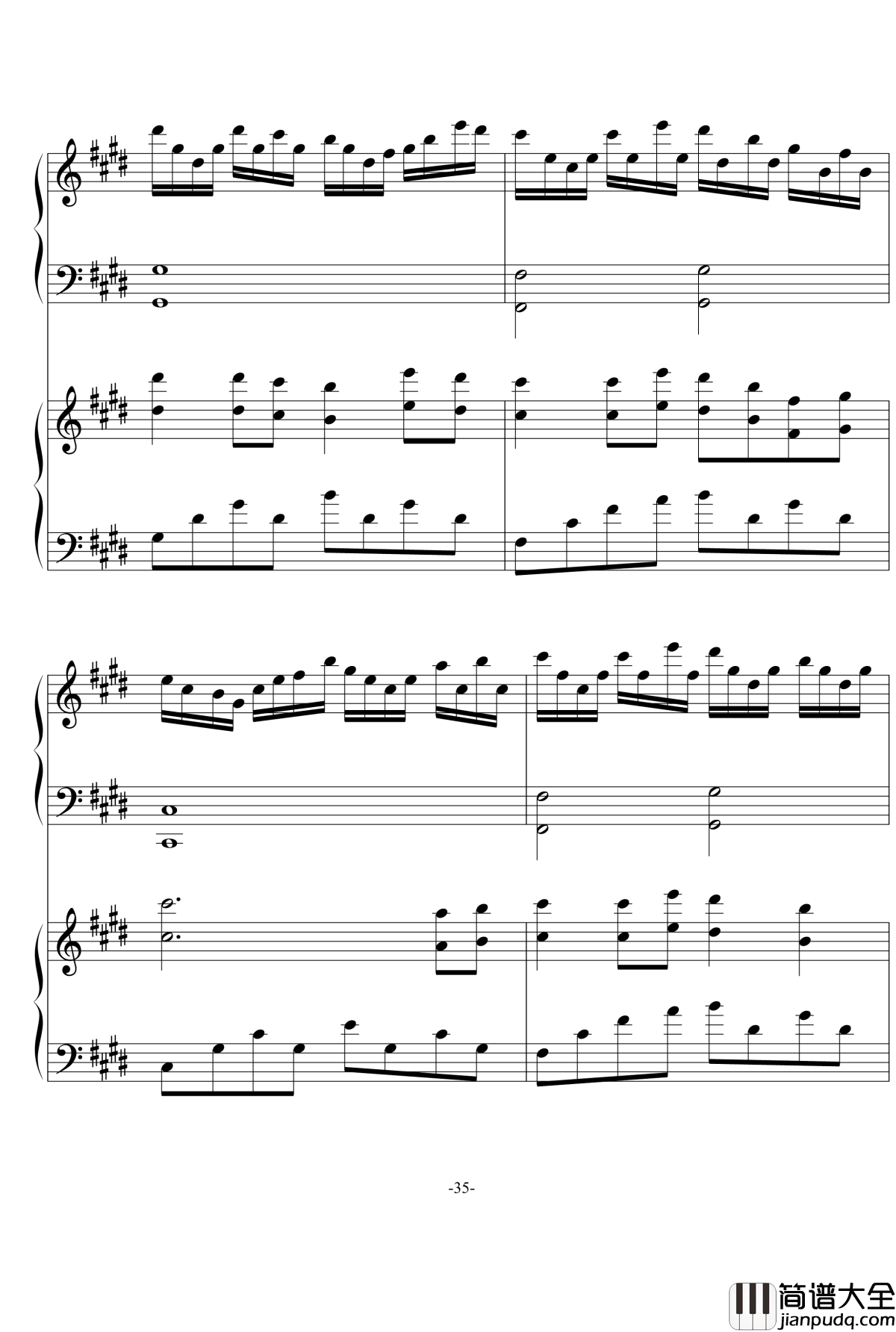 悲伤の日暮记忆钢琴谱_as2134