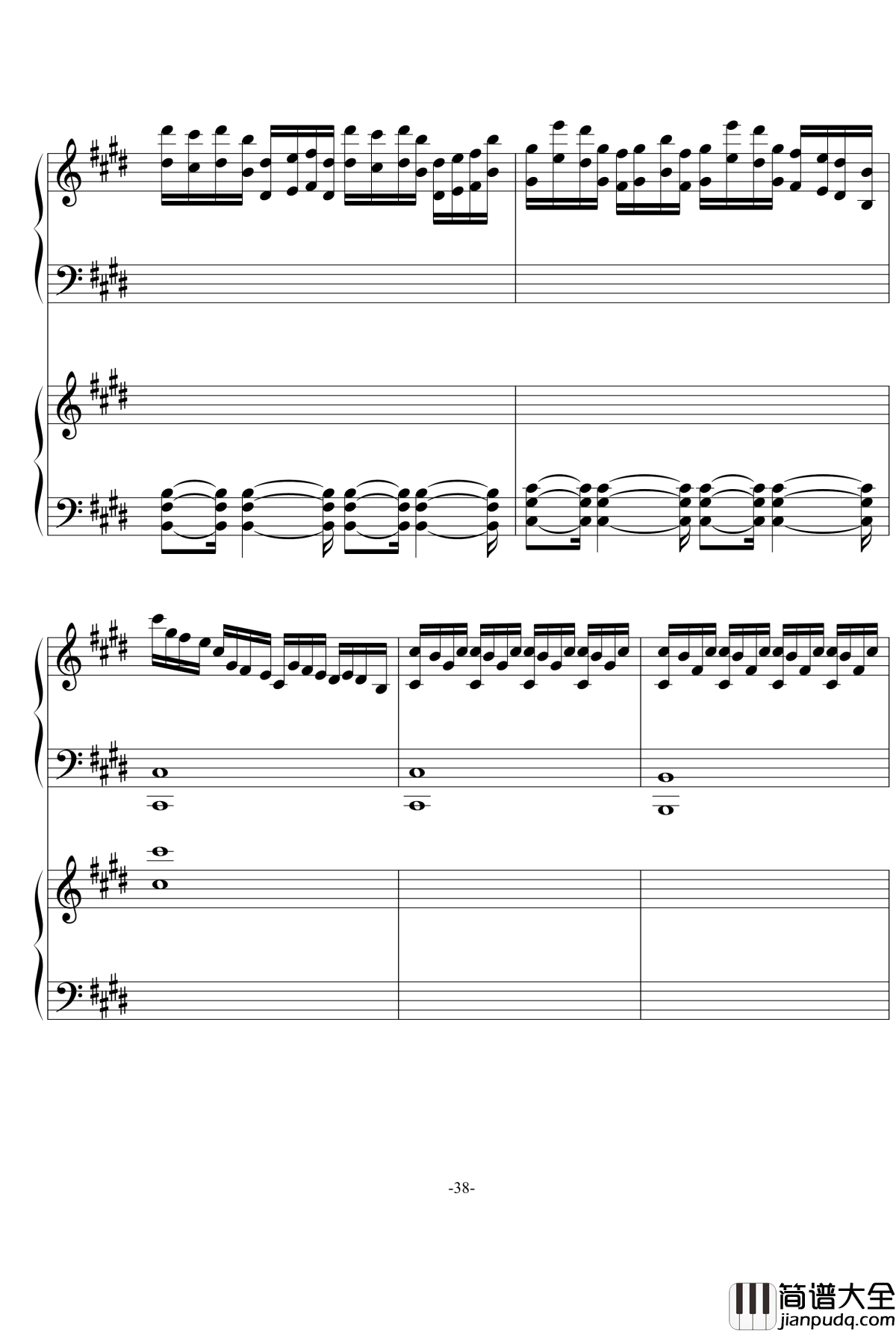 悲伤の日暮记忆钢琴谱_as2134