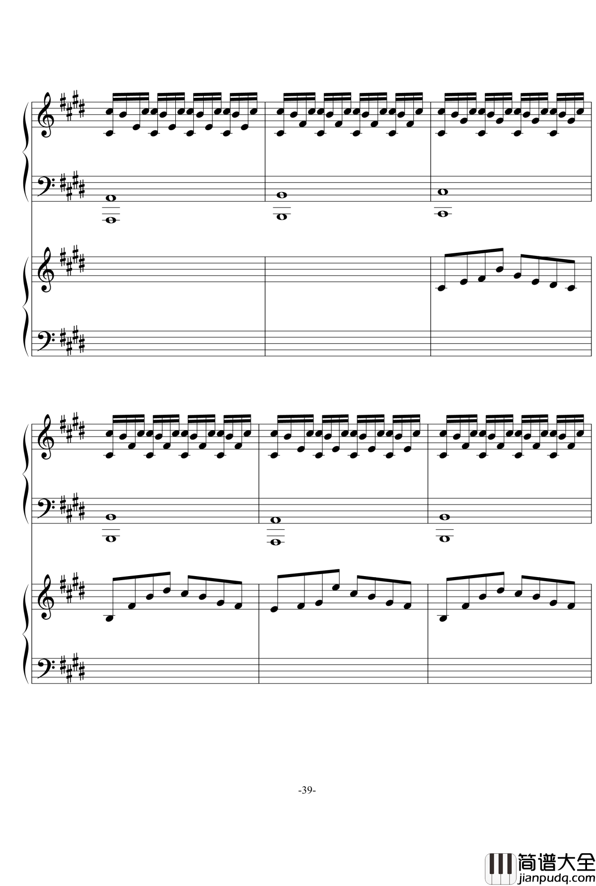 悲伤の日暮记忆钢琴谱_as2134