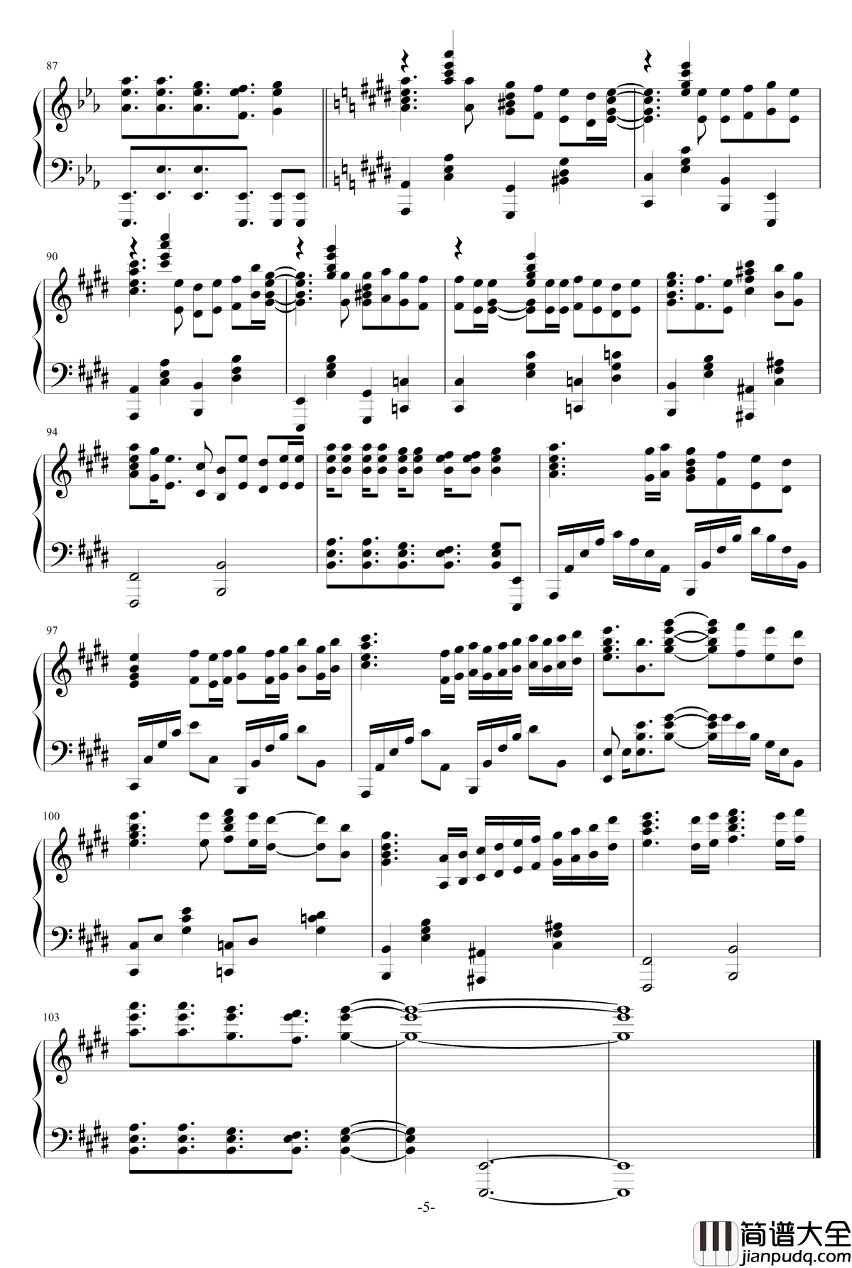 AKB0048_Next_Stage_ED钢琴谱_将泪水献给你_Kono_Namida_wo_Kimi_ni_Sasagu_この涙を君に_完整版_Full_ver