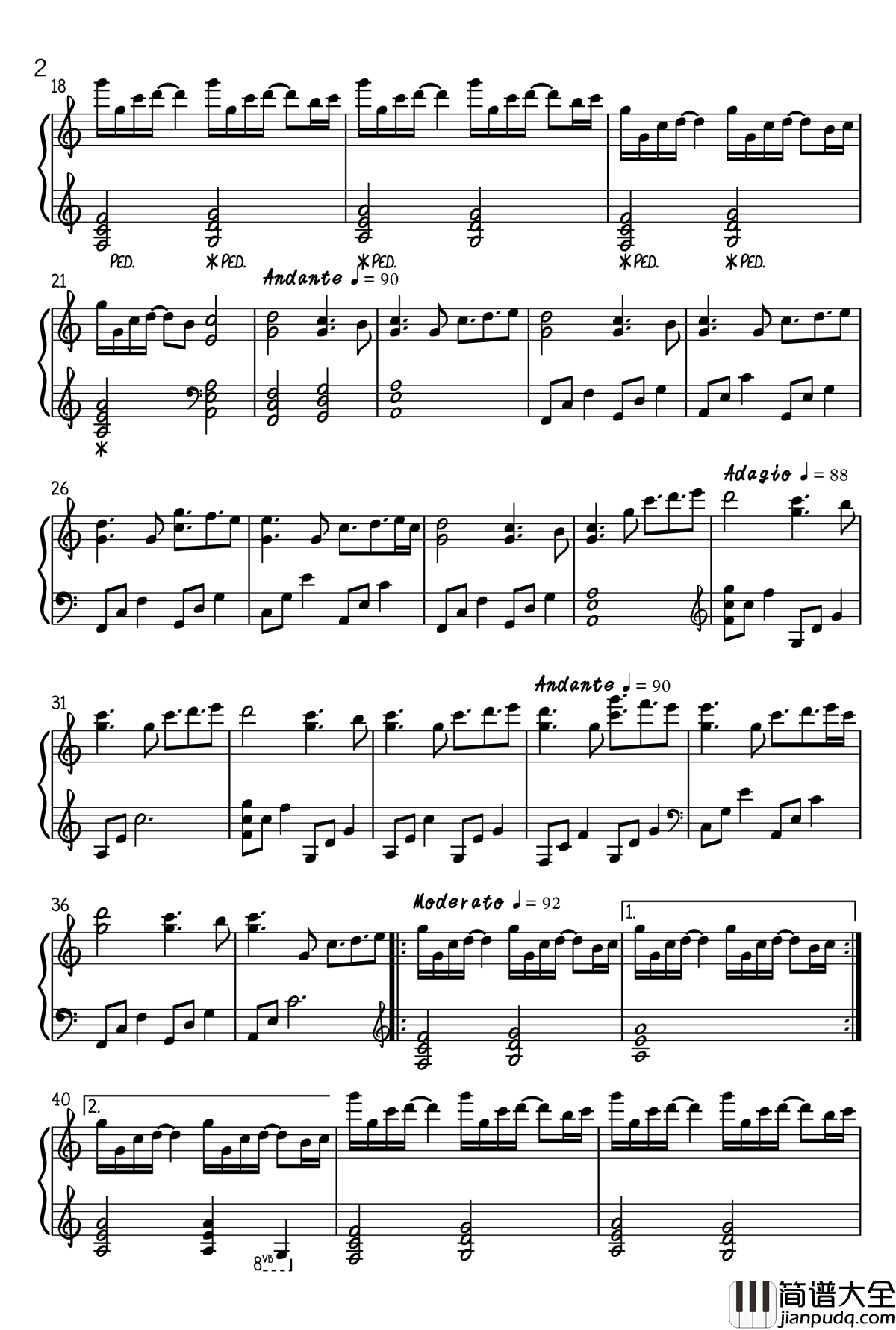 Where_Memories_Had_Stayed钢琴谱_JULY