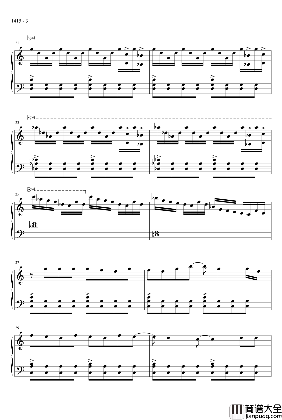 林荫大道钢琴谱_MrSHUM