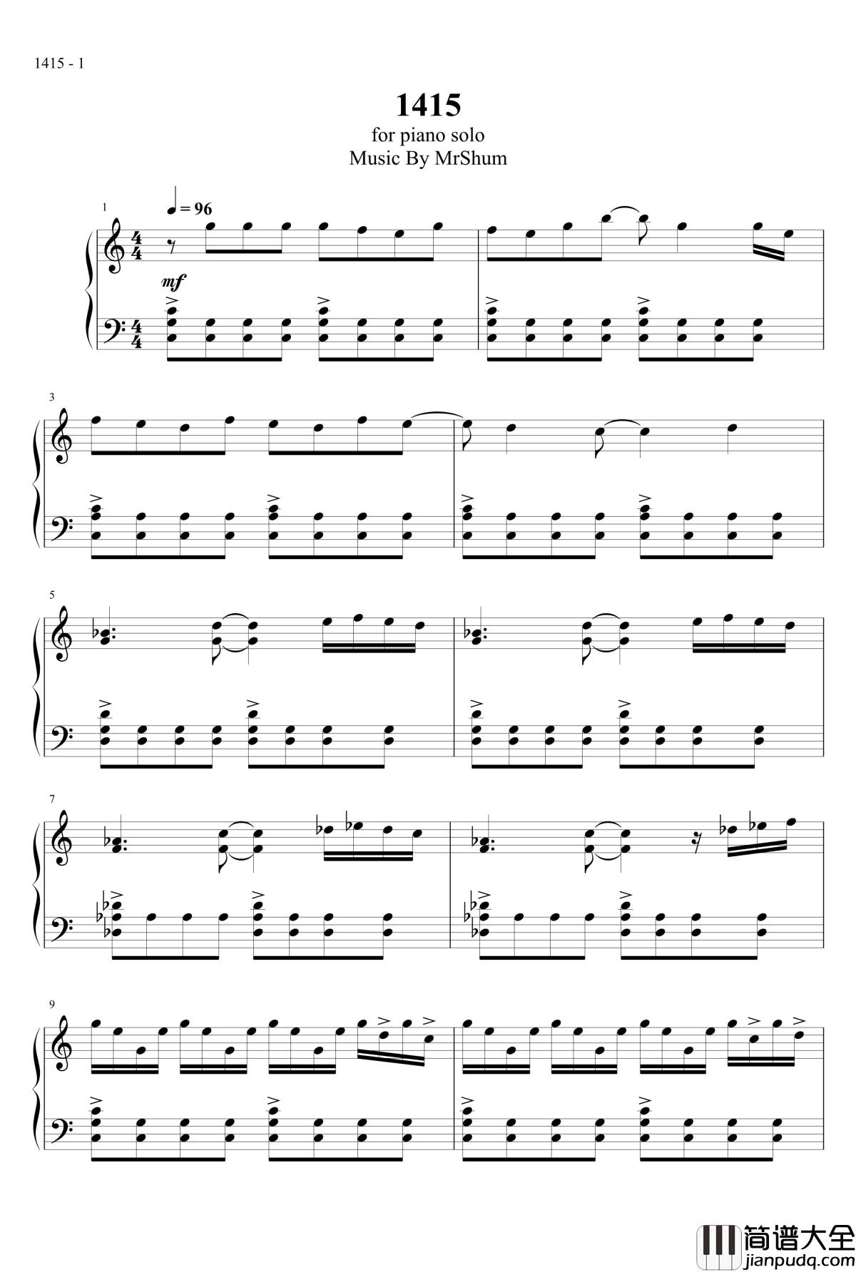 林荫大道钢琴谱_MrSHUM