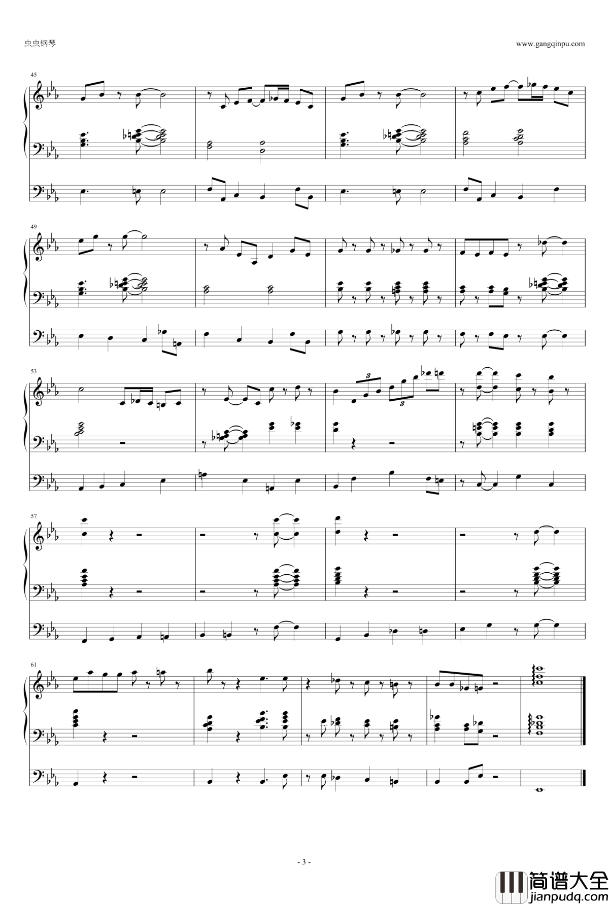 For_You钢琴谱_三行_未知分类