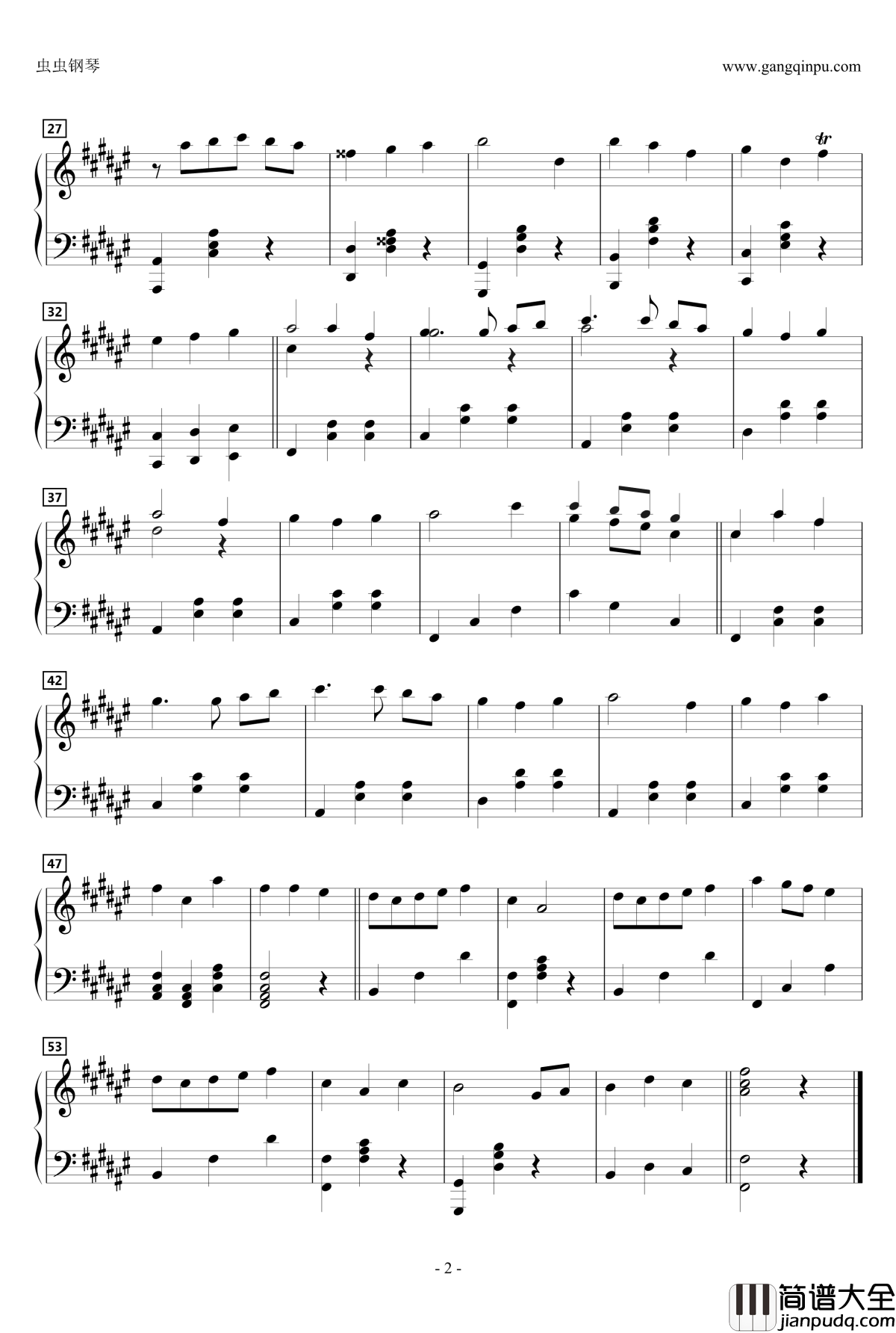 昼下がりにそよぐ花びら钢琴谱_迷子クローバー