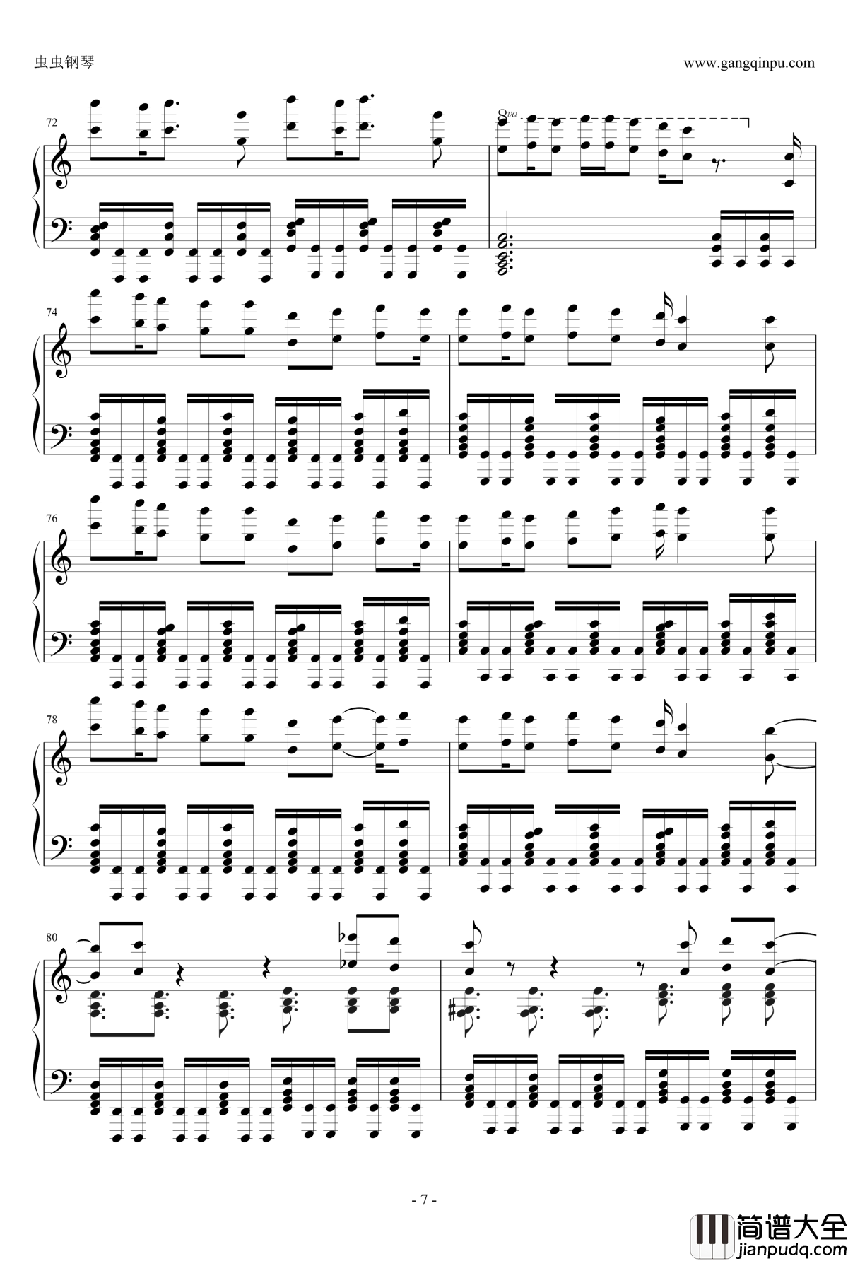 My_Dearest钢琴谱_ENE_罪恶王冠OP