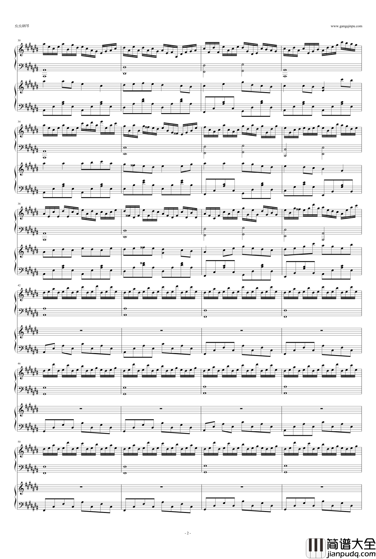 2136号组曲连钢琴谱_as2134